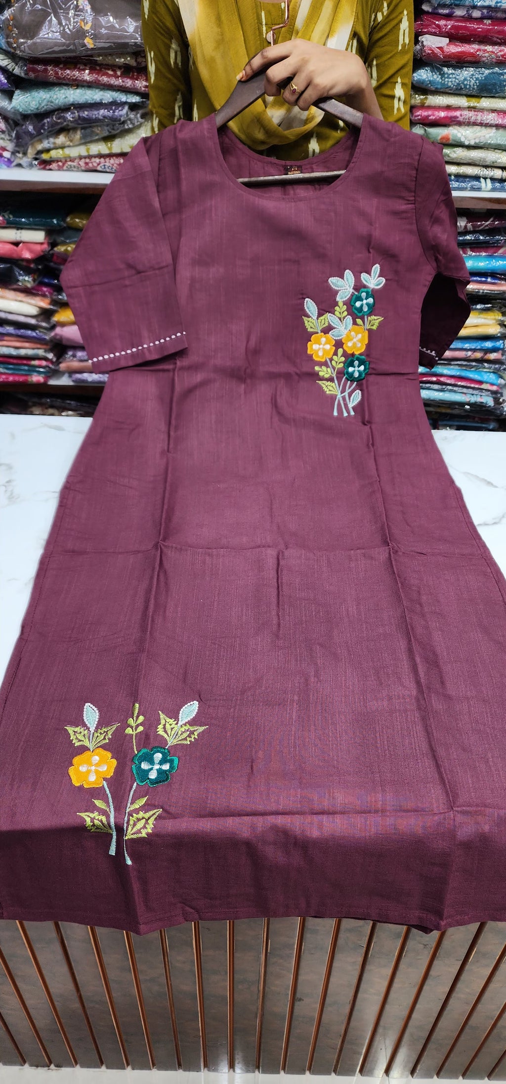 Cotton Threadwork Designer Kurti