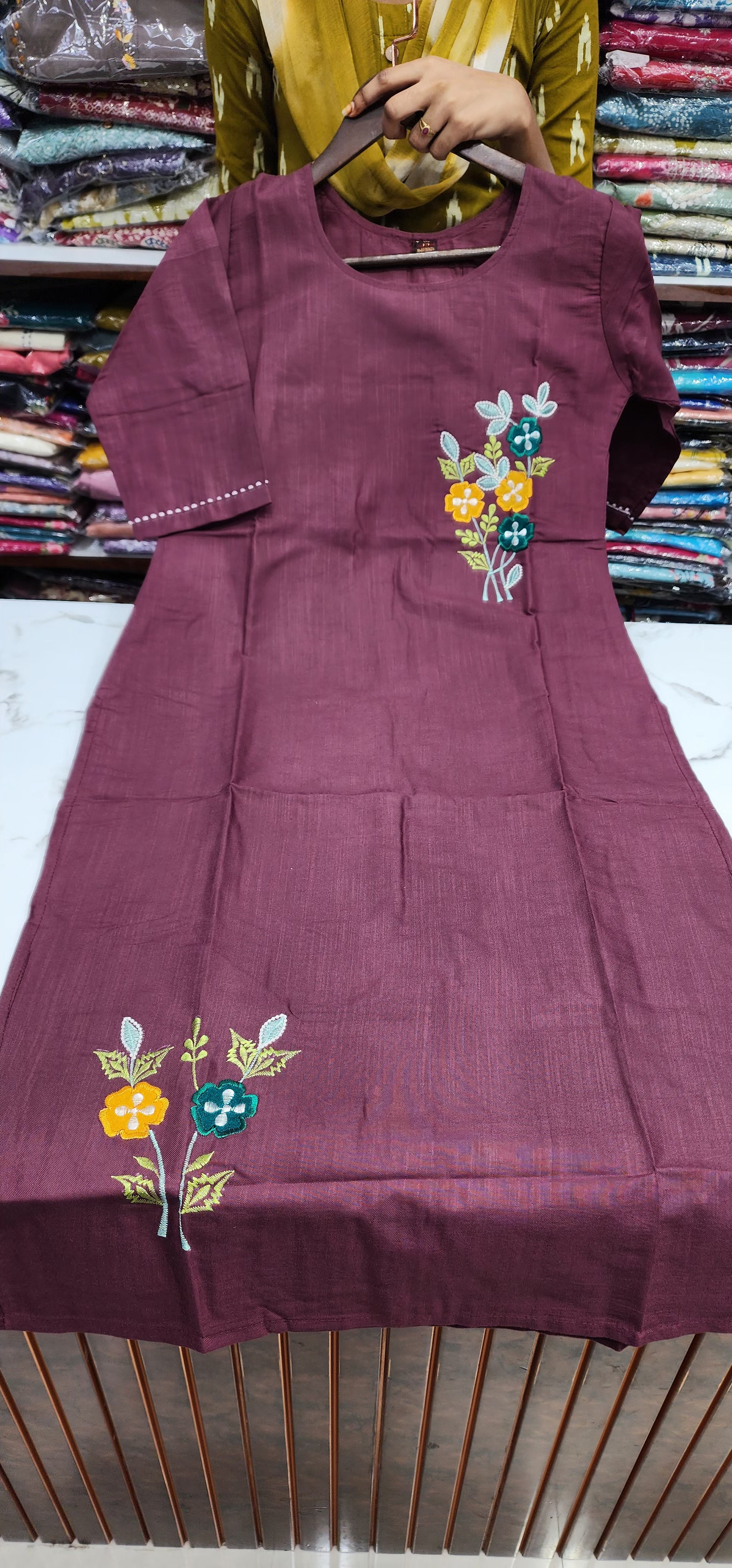 Cotton Threadwork Designer Kurti