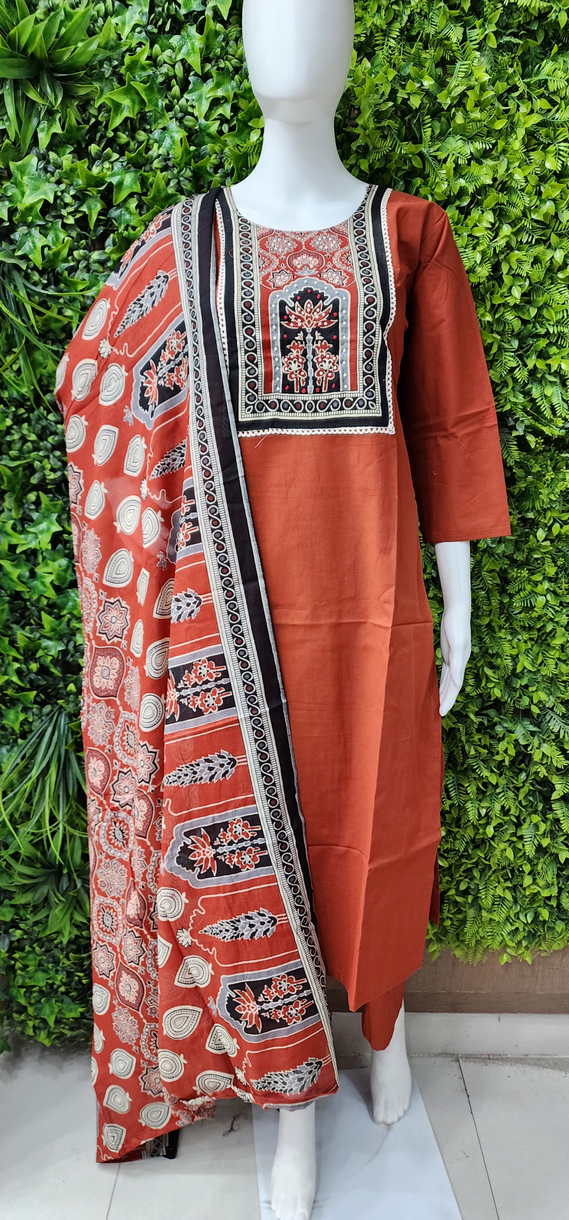 Cotton Ajrak Dress