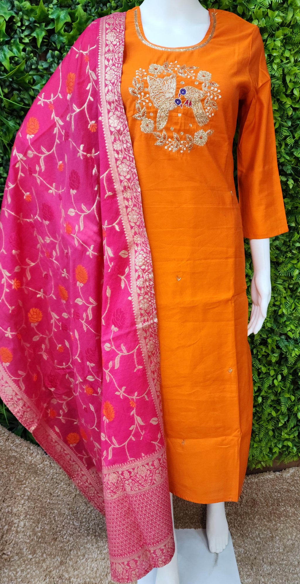 Roman Parrots Designer Dress