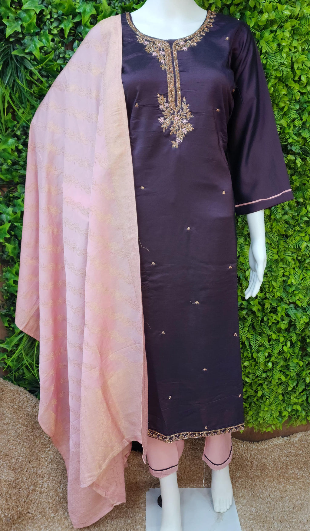 Rangeela Silk Stonework Dress