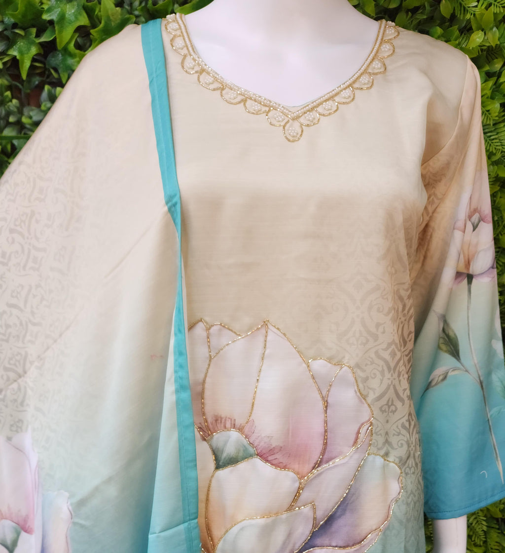 Maslin Applique Work Dress