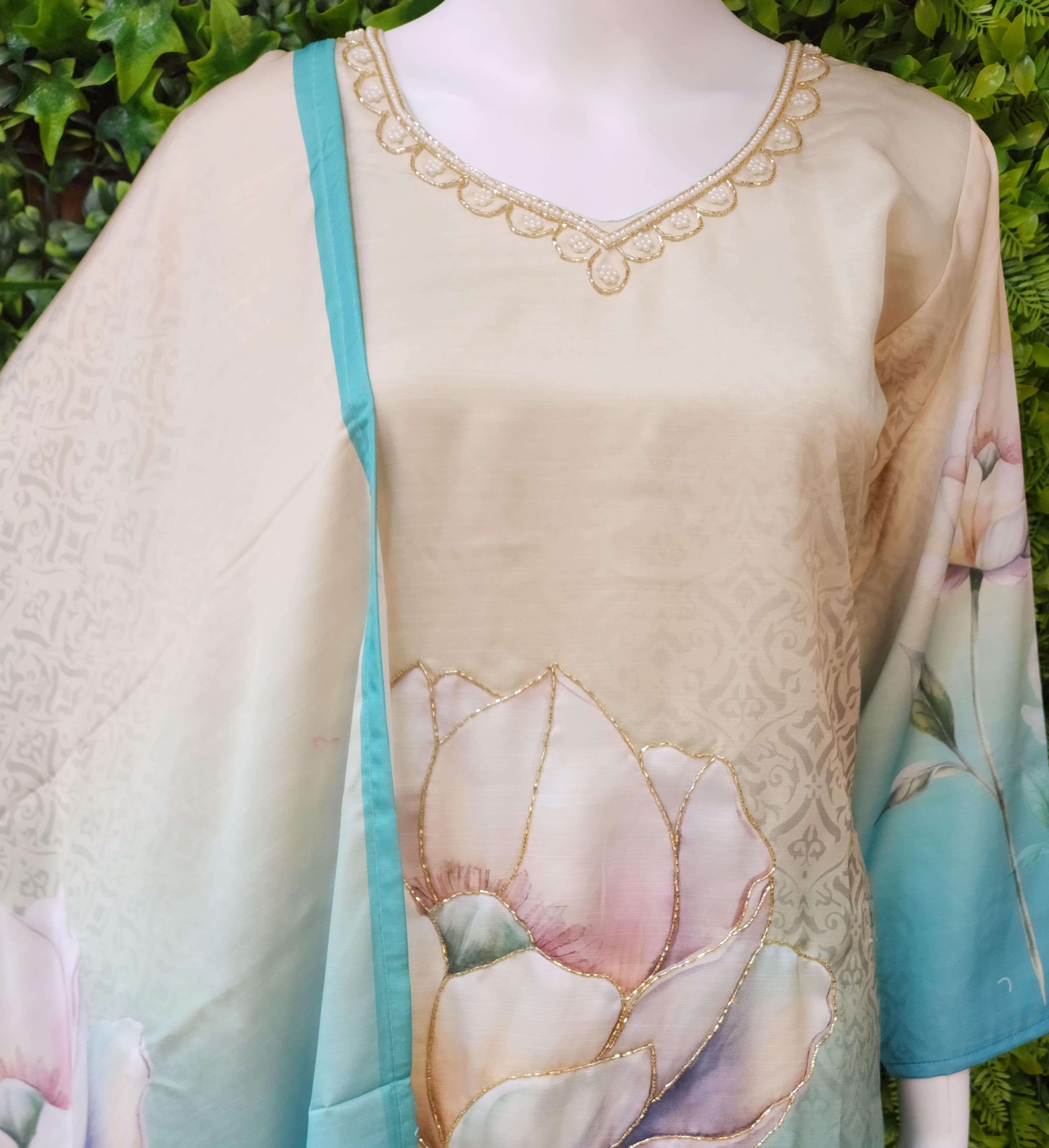 Maslin Applique Work Dress