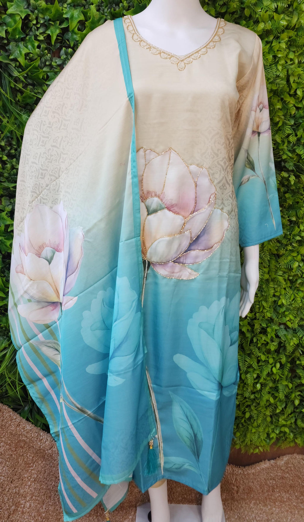 Maslin Applique Work Dress