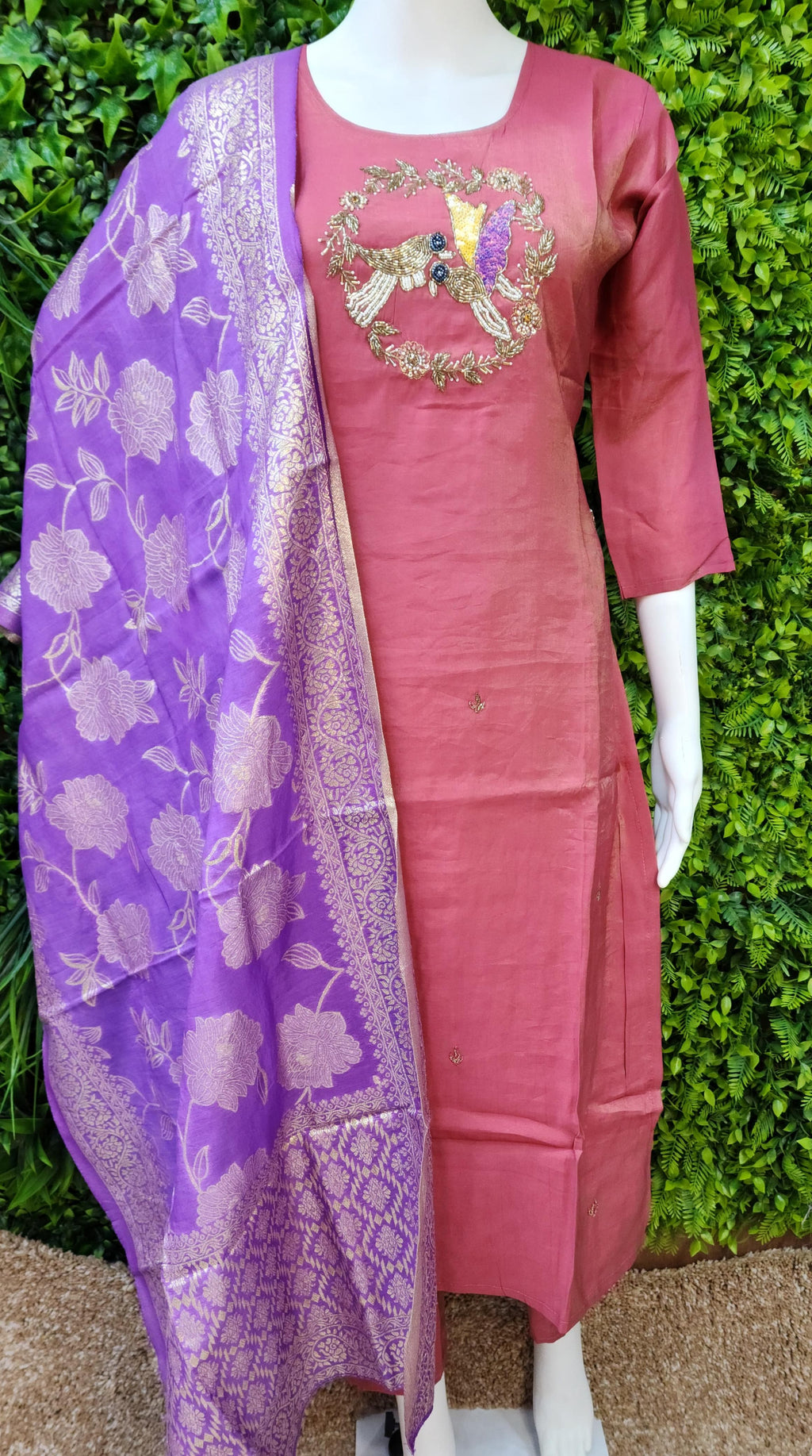 Shimmer Parrots Designer Partywear