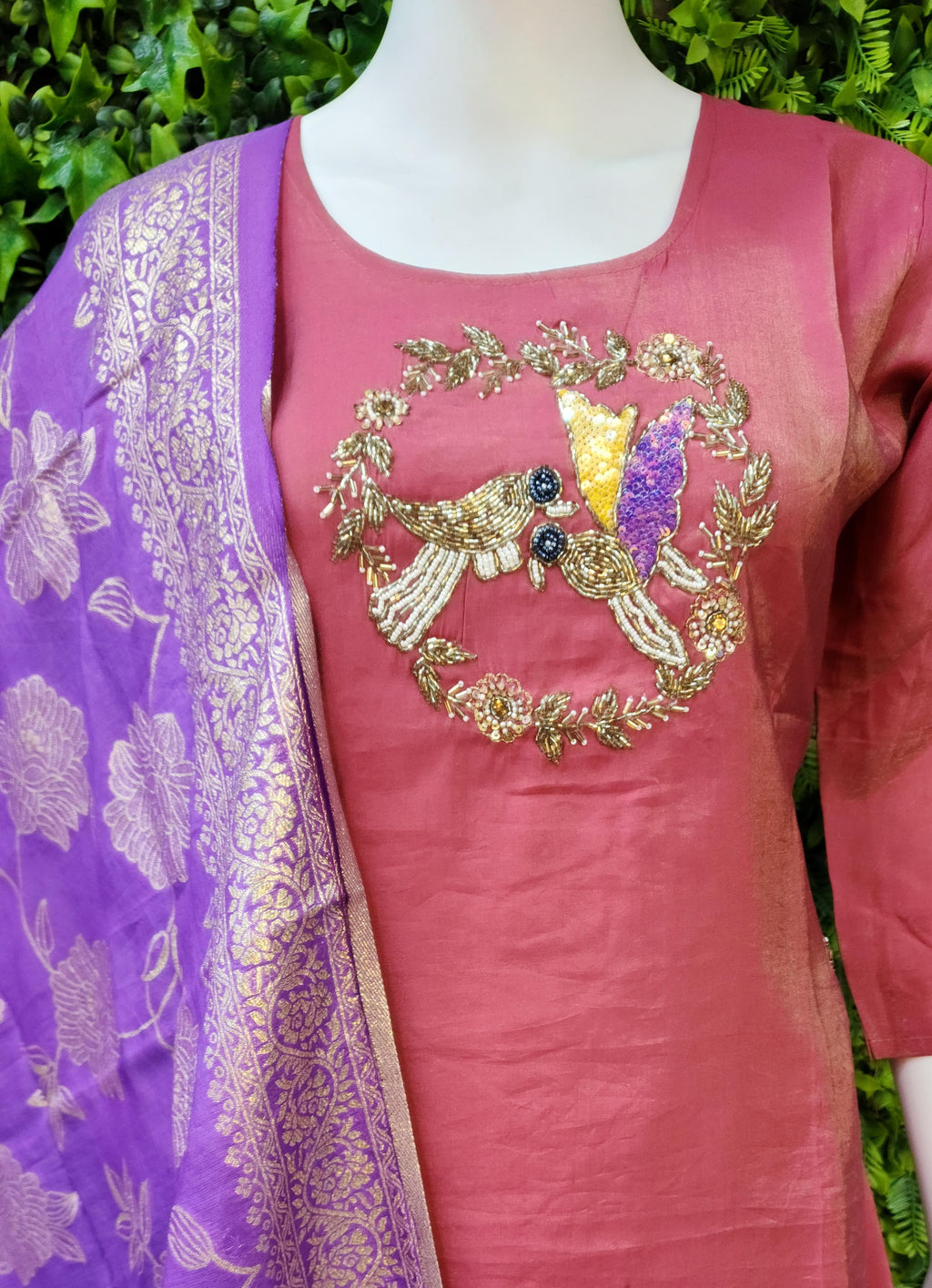 Shimmer Parrots Designer Partywear