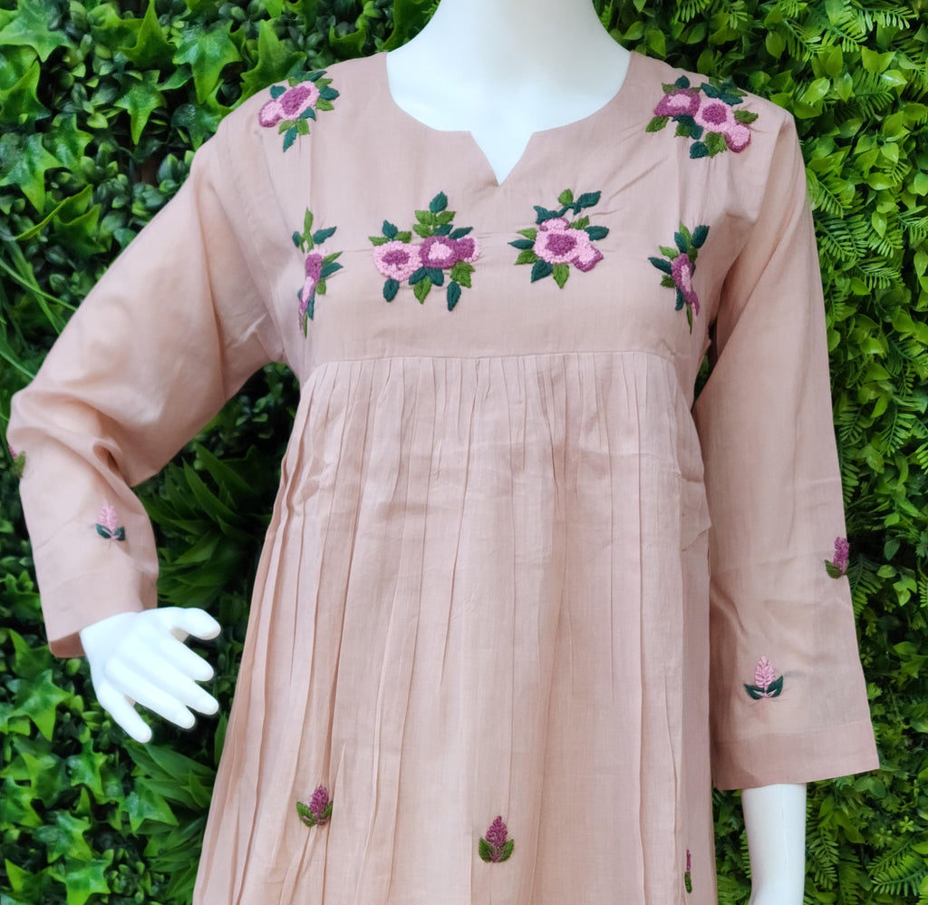 Mulcotton designer handwork frock