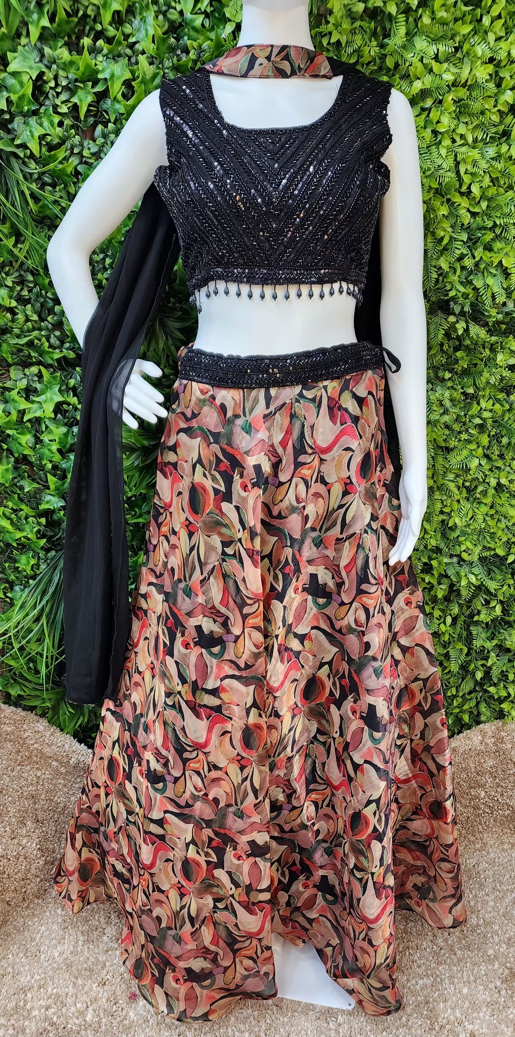 Organza Designer Crop-Top
