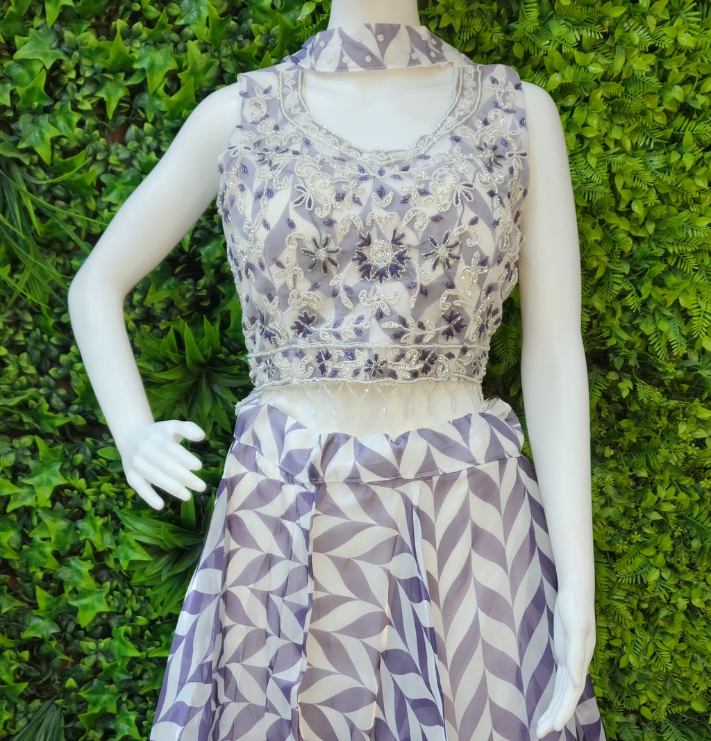 Stonework Designer Crop-Top