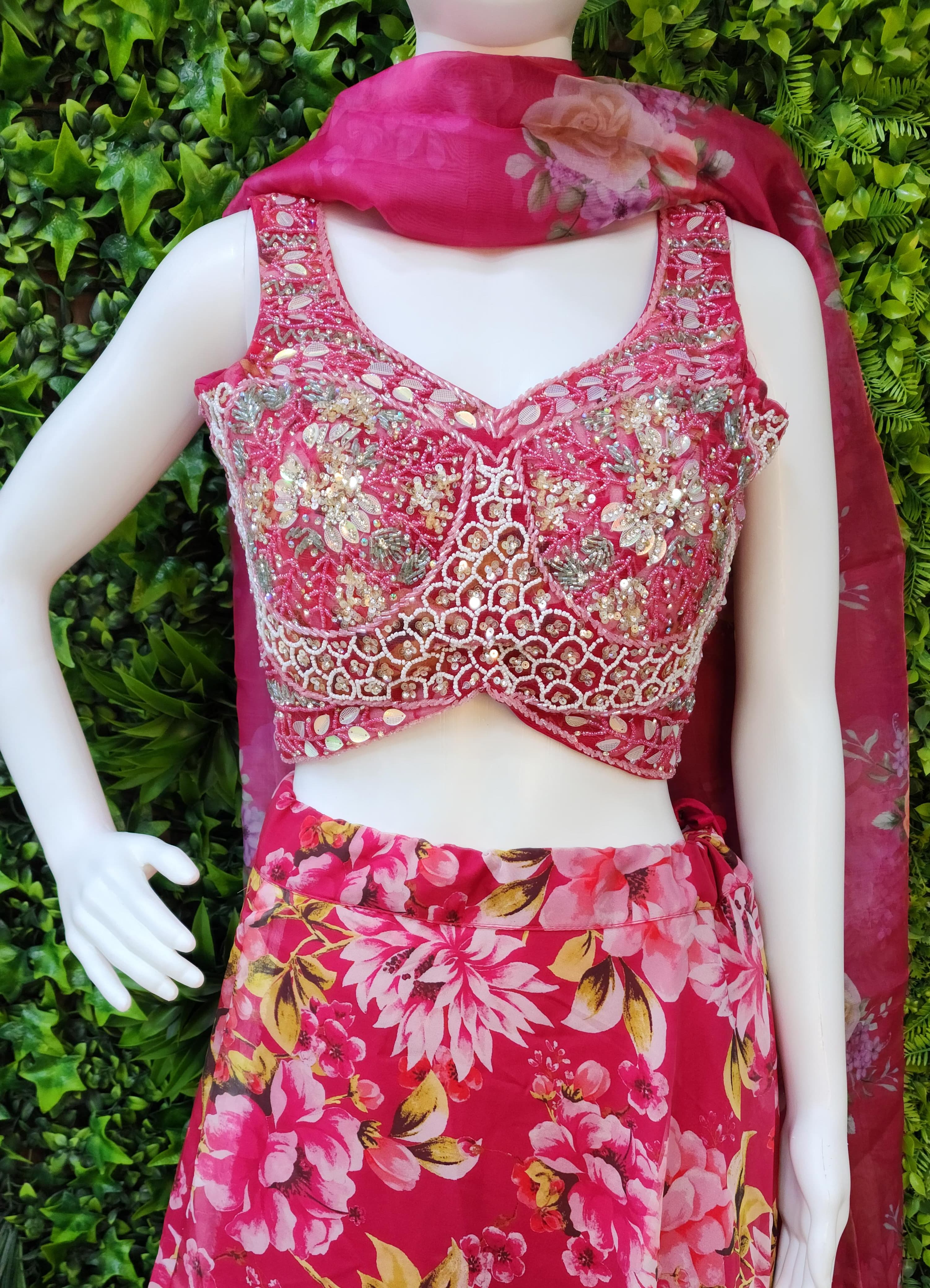 Organza Designer Crop-Top