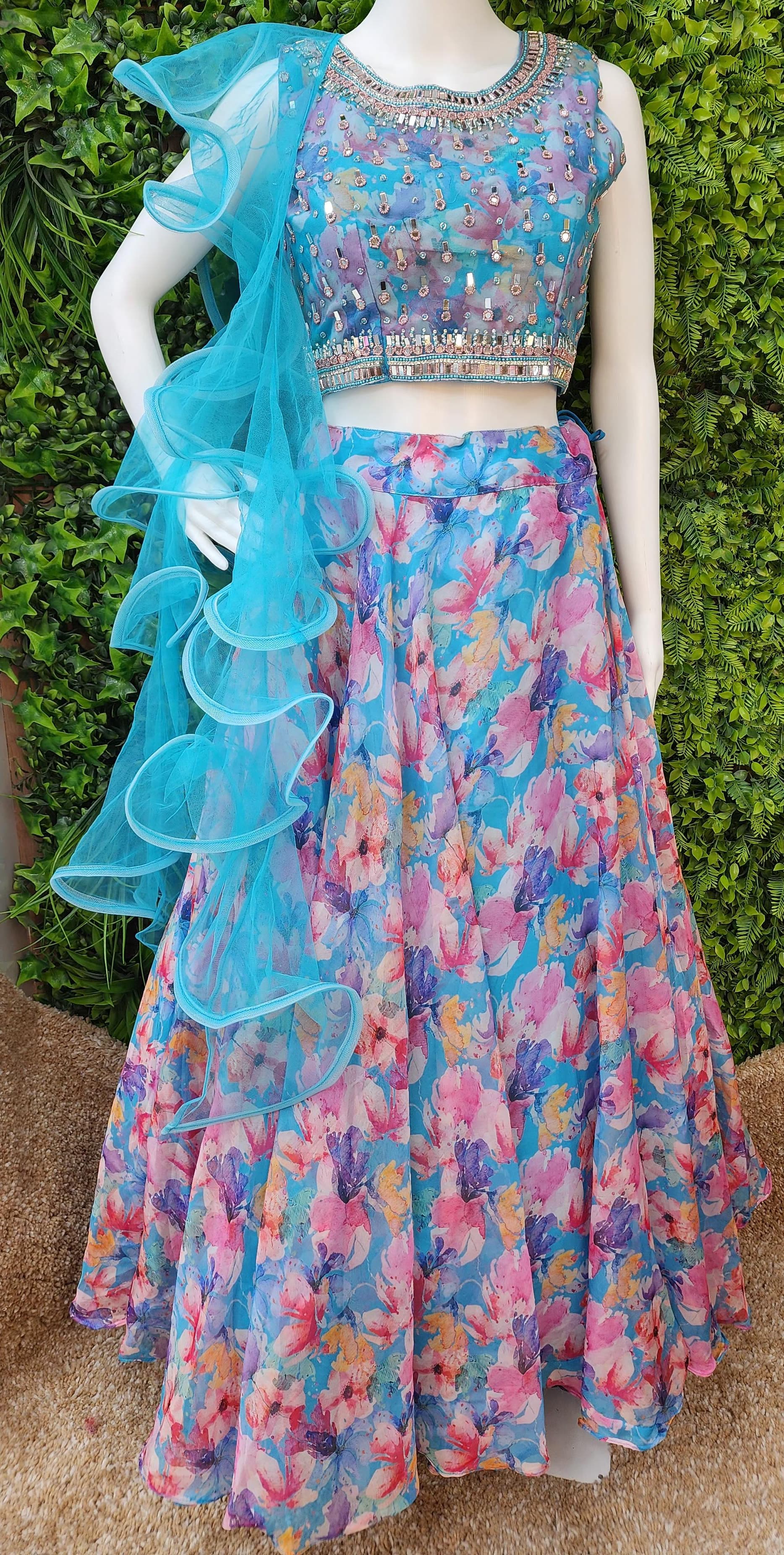 Organza Designer Crop-Top