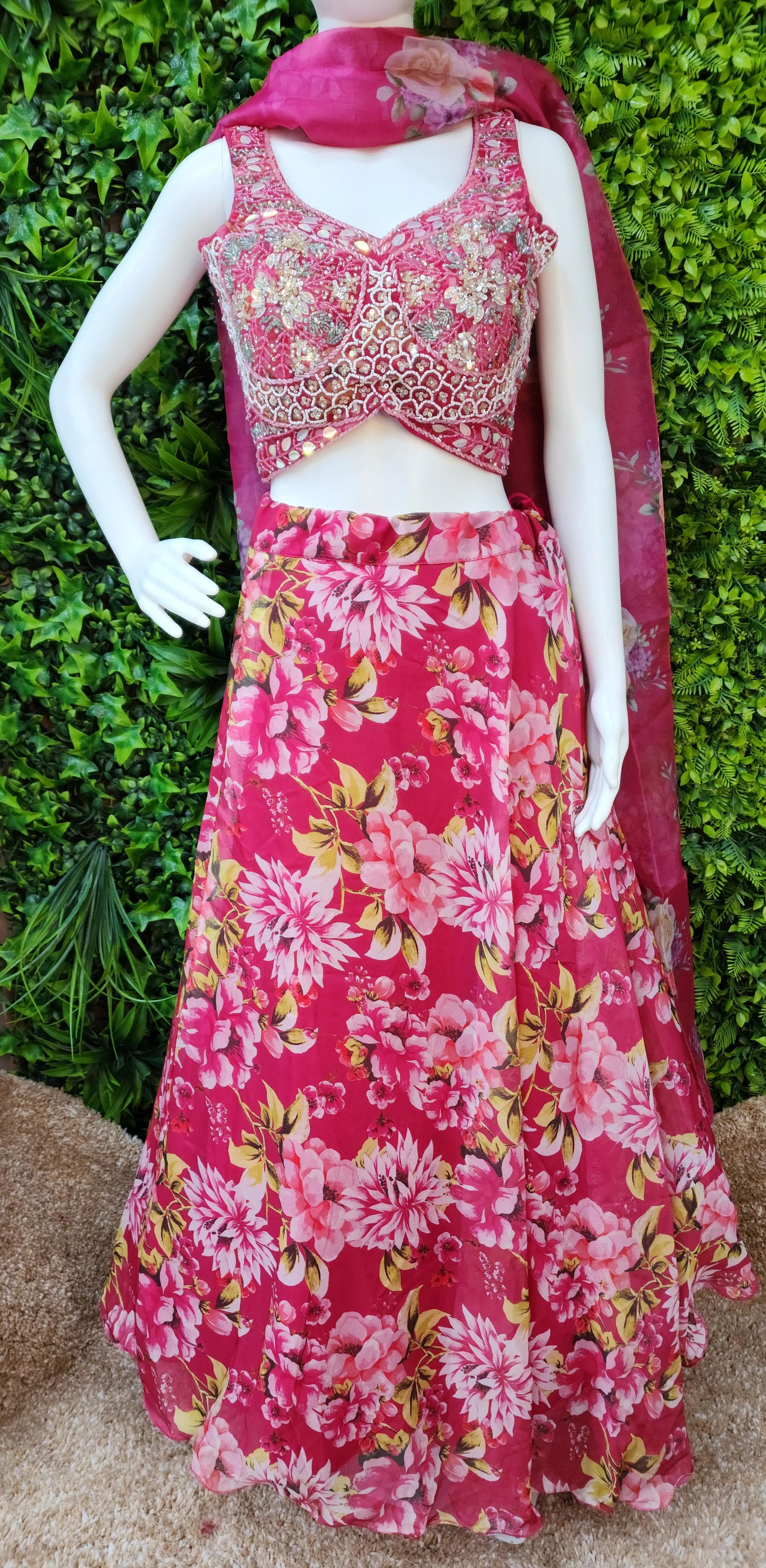 Organza Designer Crop-Top