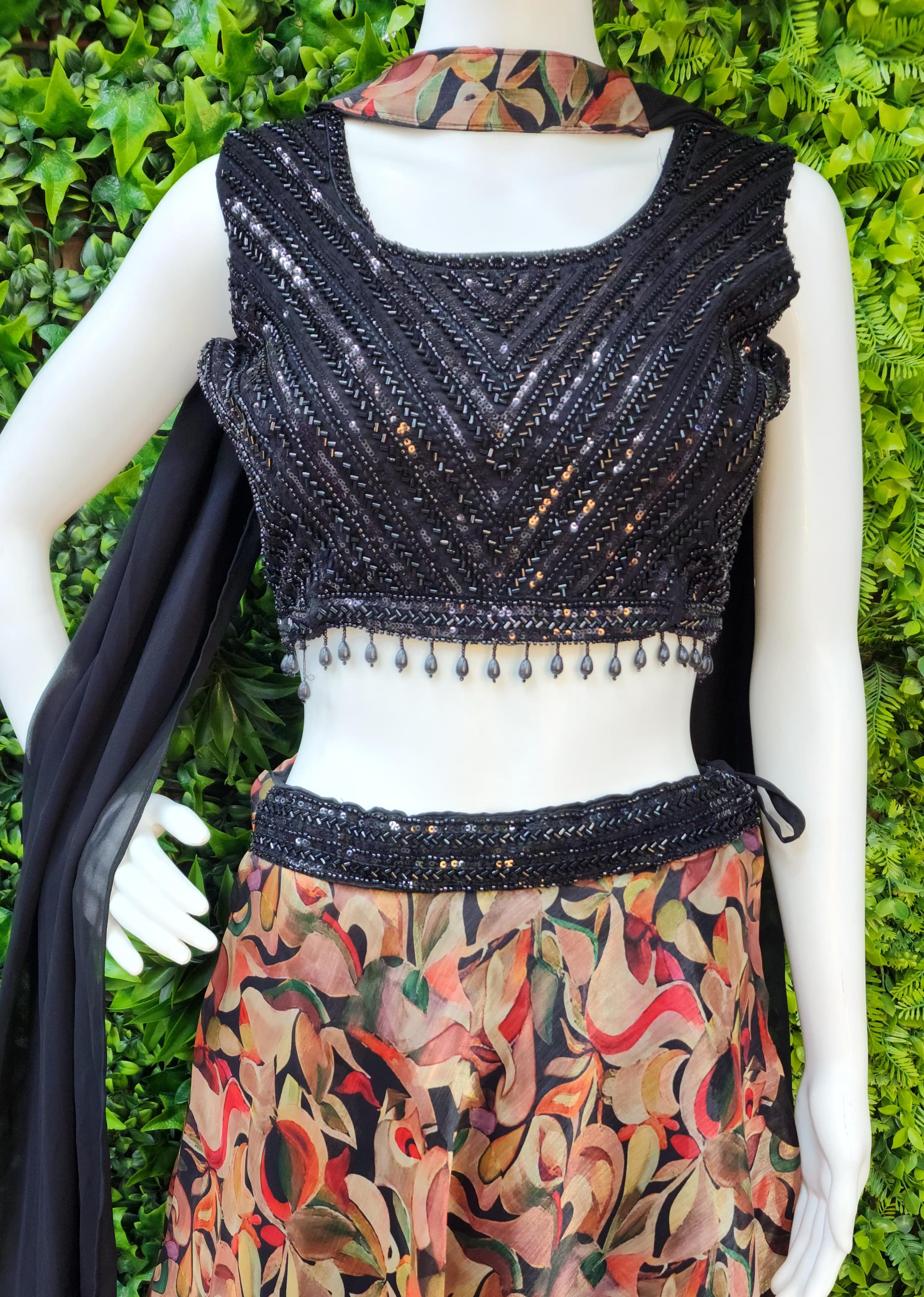 Organza Designer Crop-Top