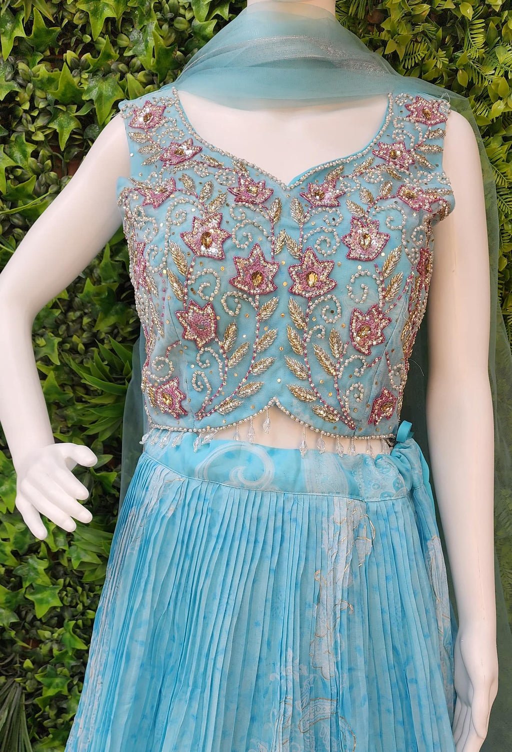 Multicolor Designer Crop-Top