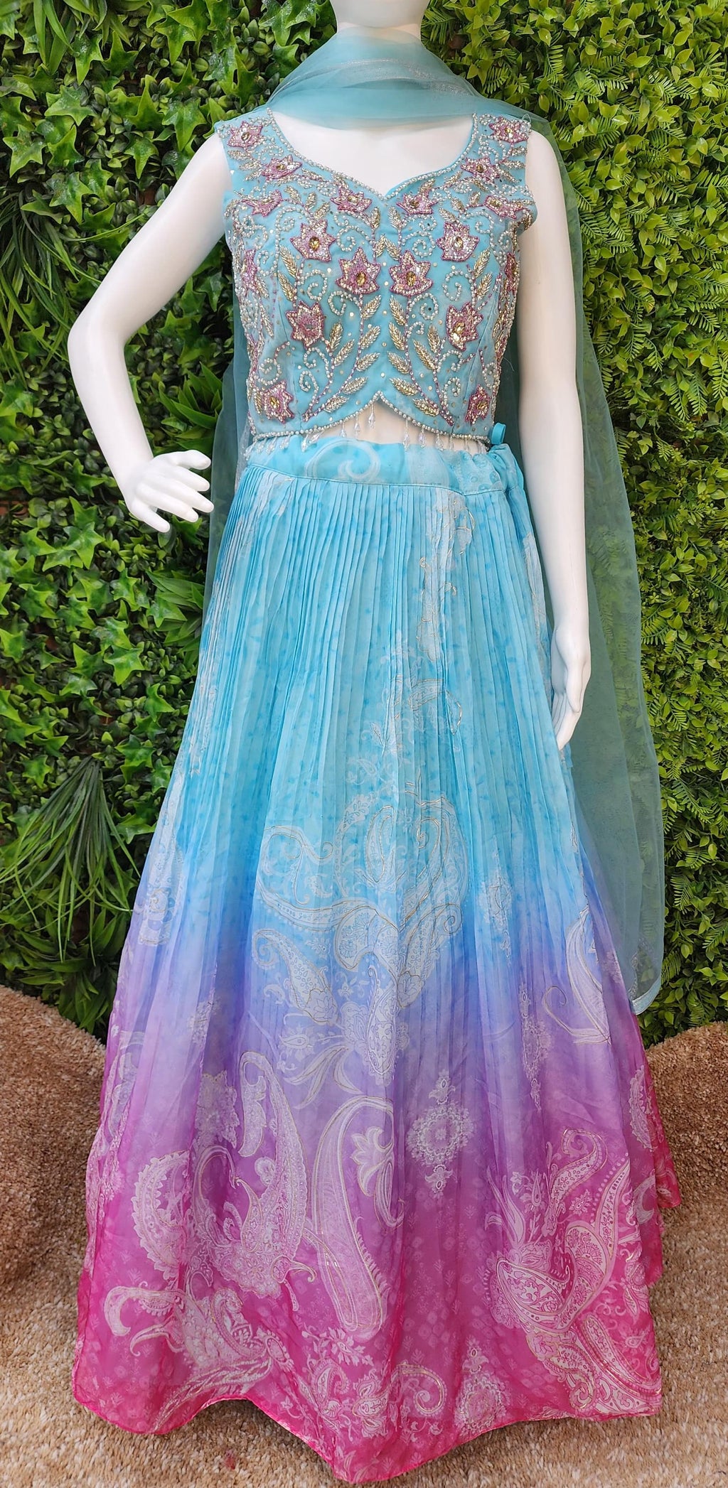 Multicolor Designer Crop-Top
