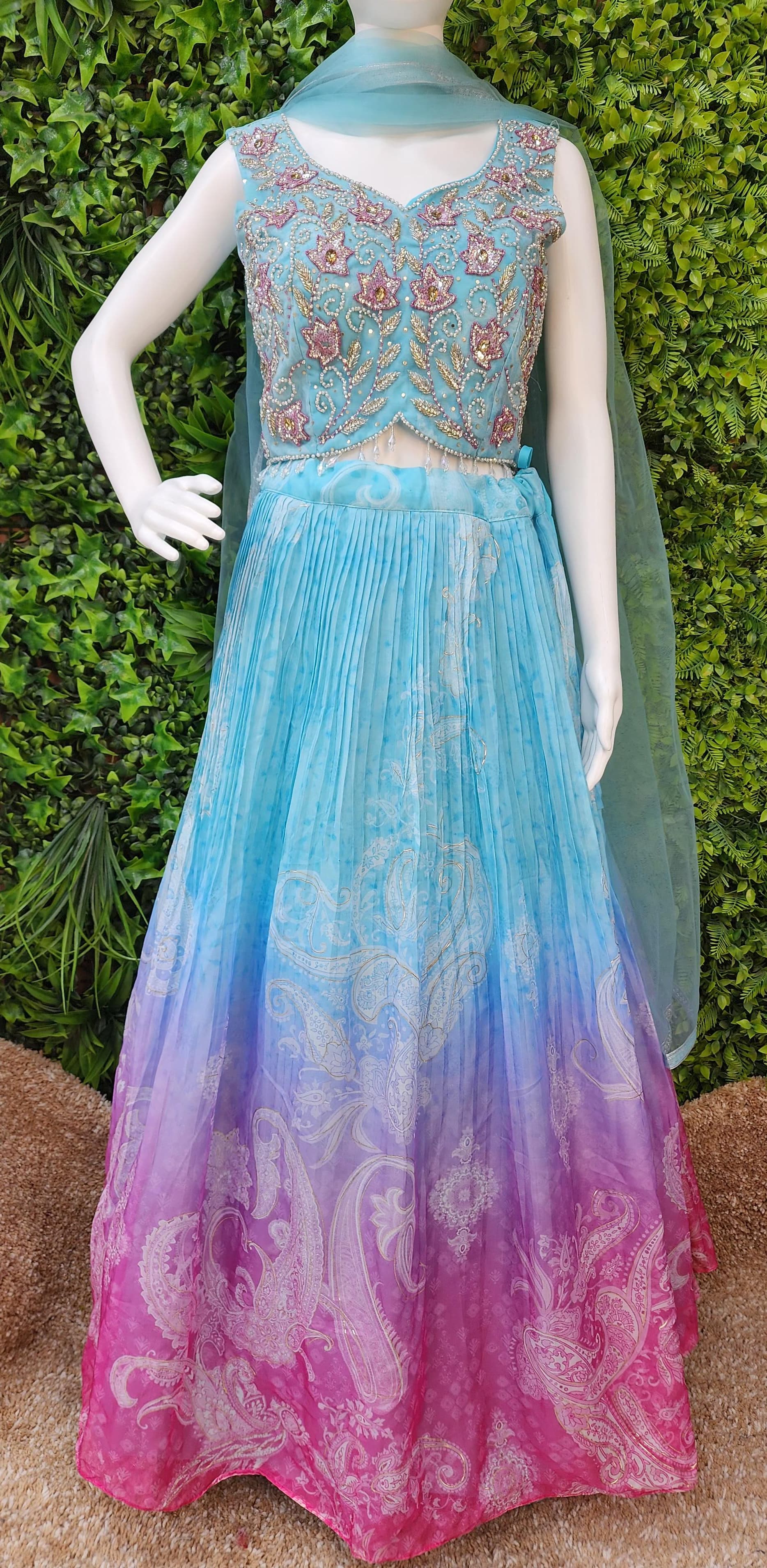 Multicolor Designer Crop-Top