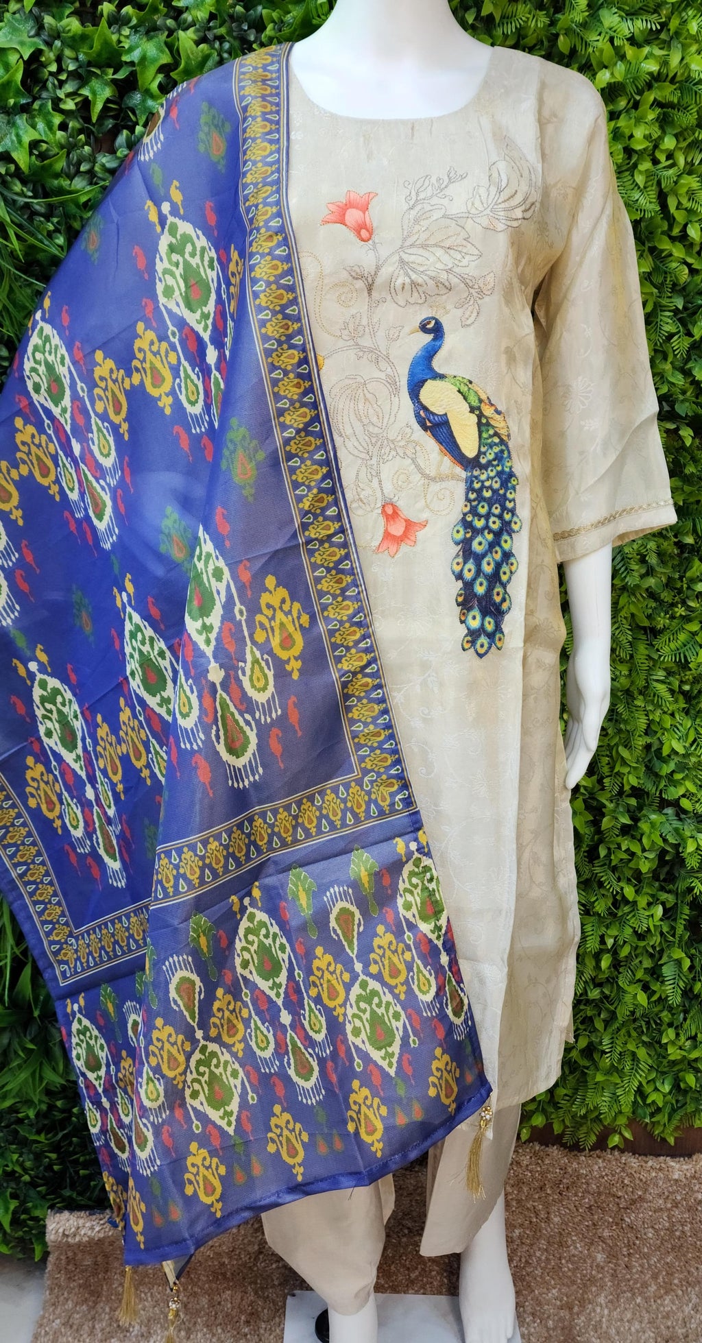 Plussize Glass Peacock Dress