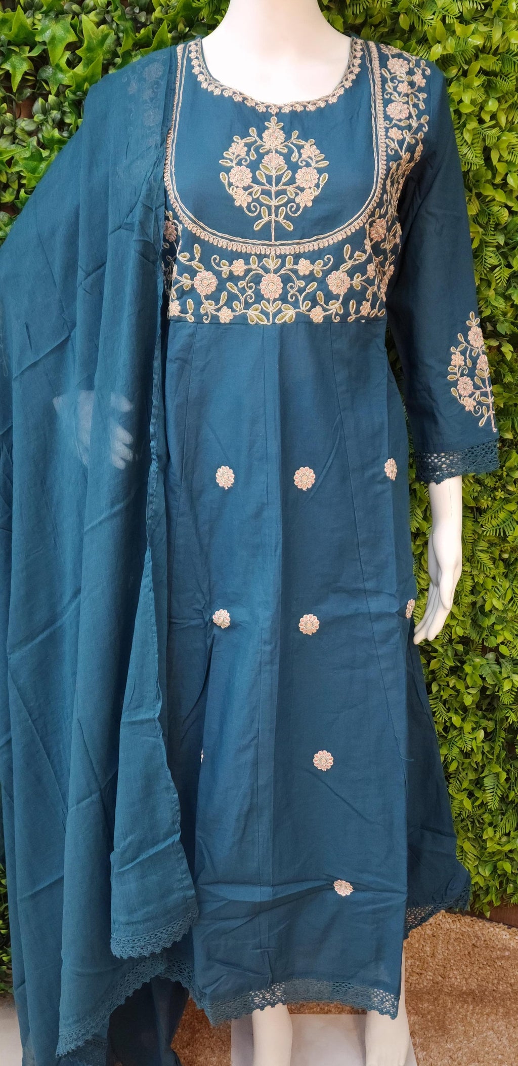 Jaipuri Cotton Threadwork Dress