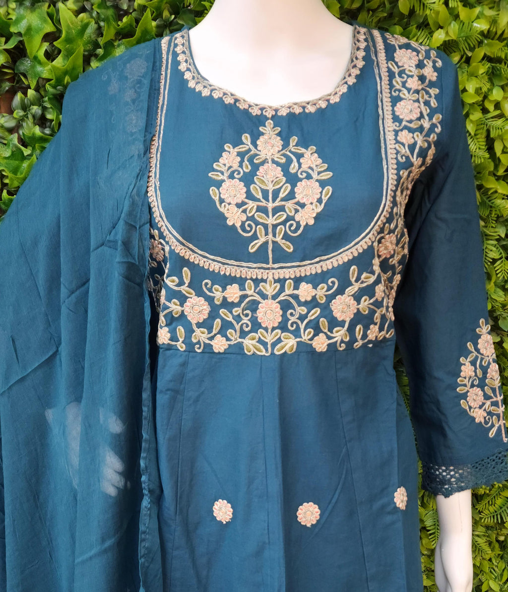 Jaipuri Cotton Threadwork Dress