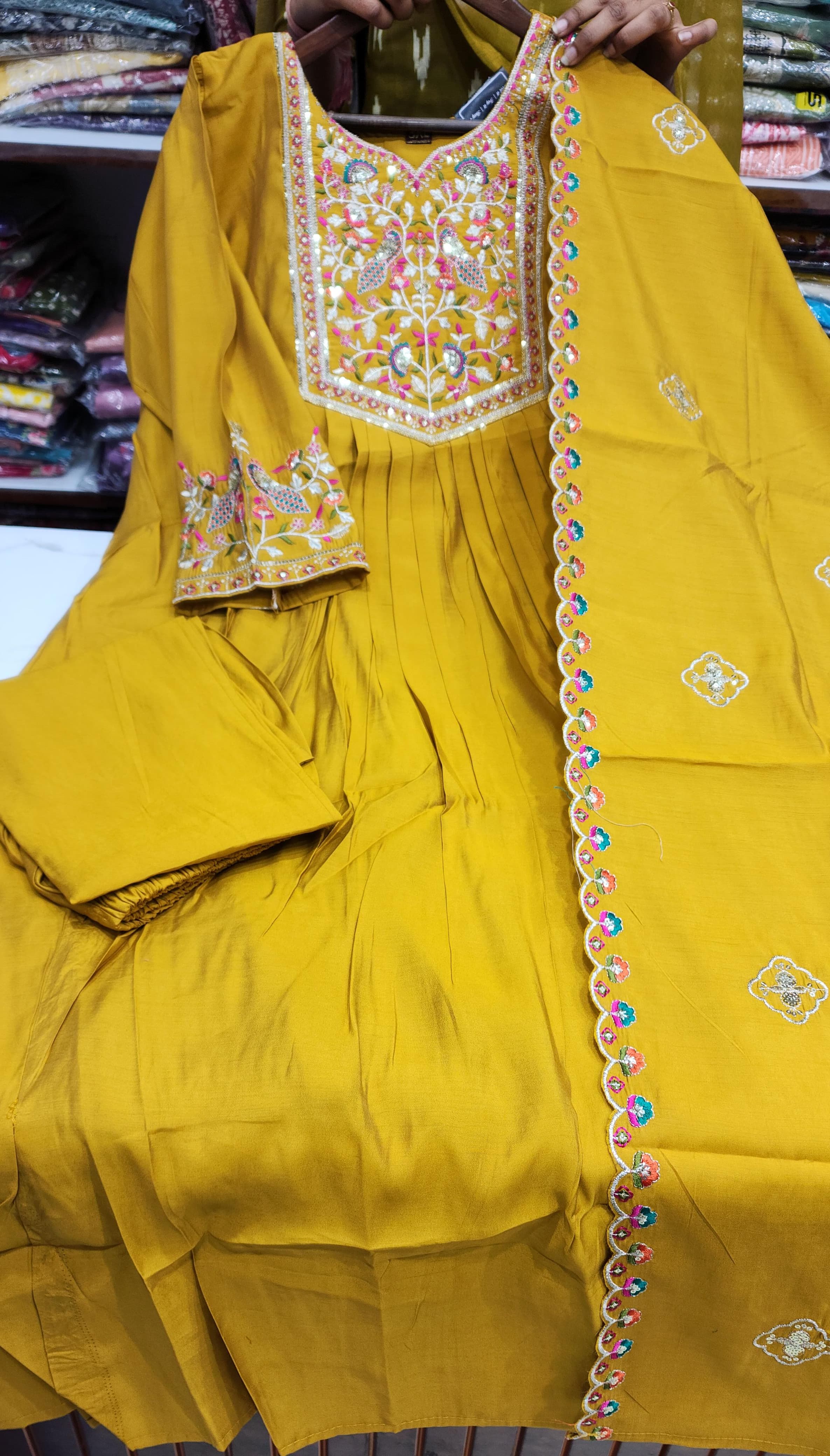 Plussize Peacock Roman Silk Dress