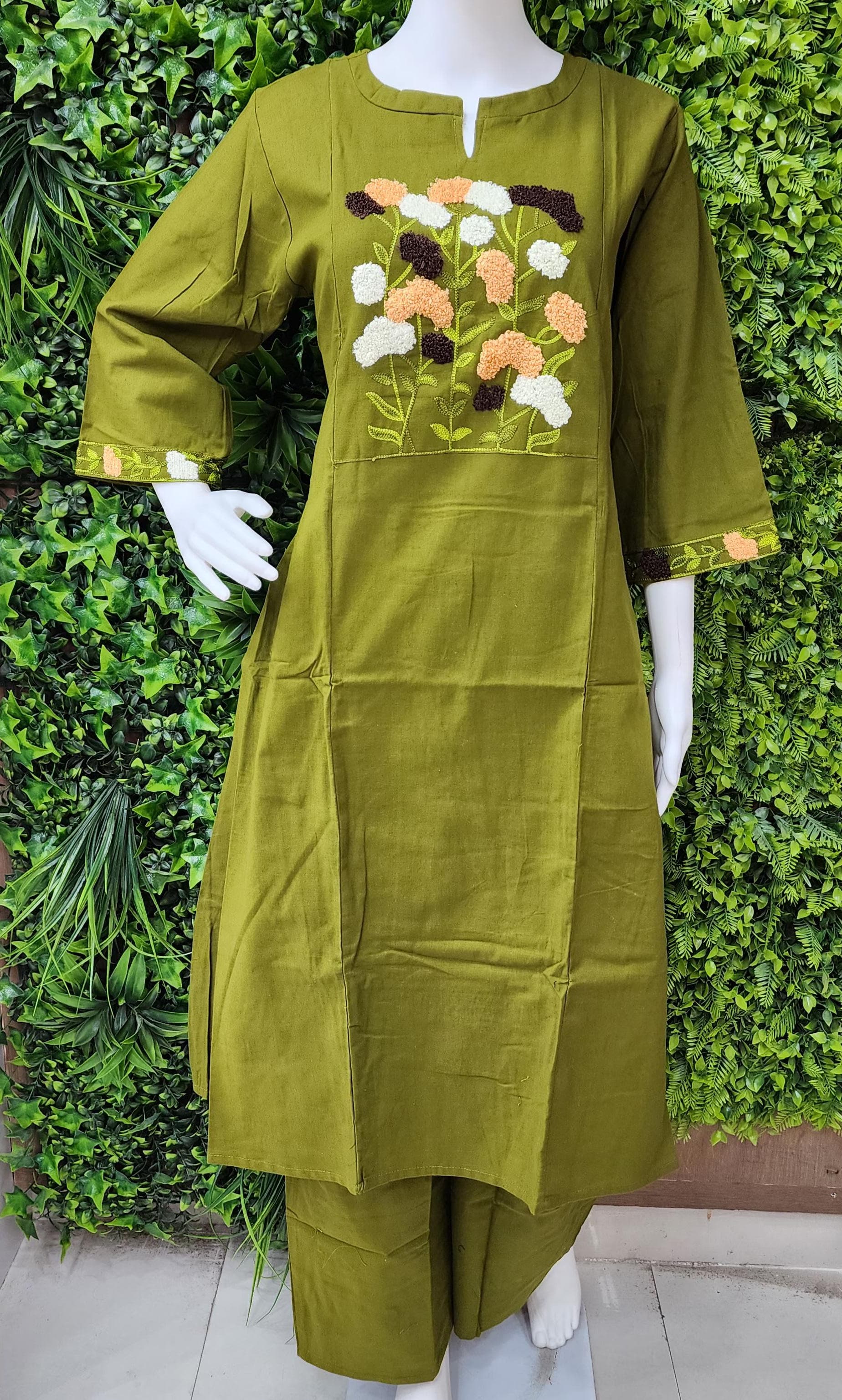 Slub Cotton Threadwork 2pc