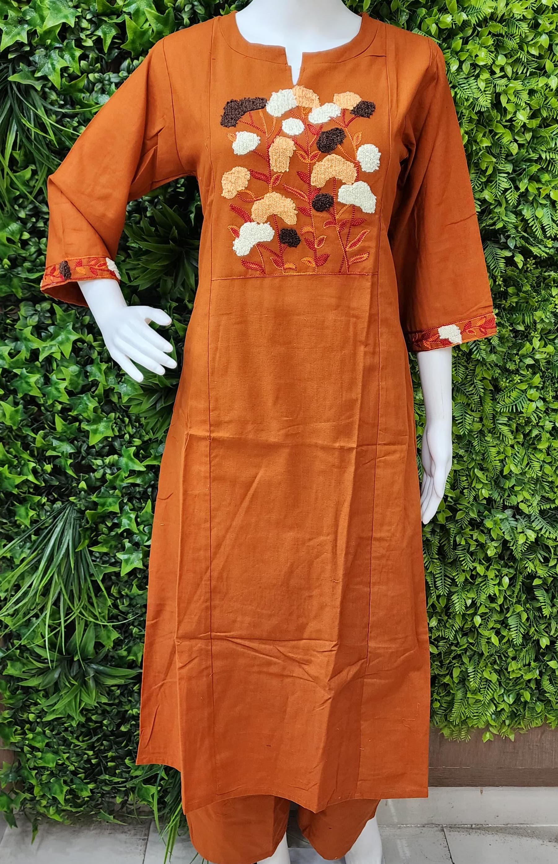 Slub Cotton Threadwork 2pc