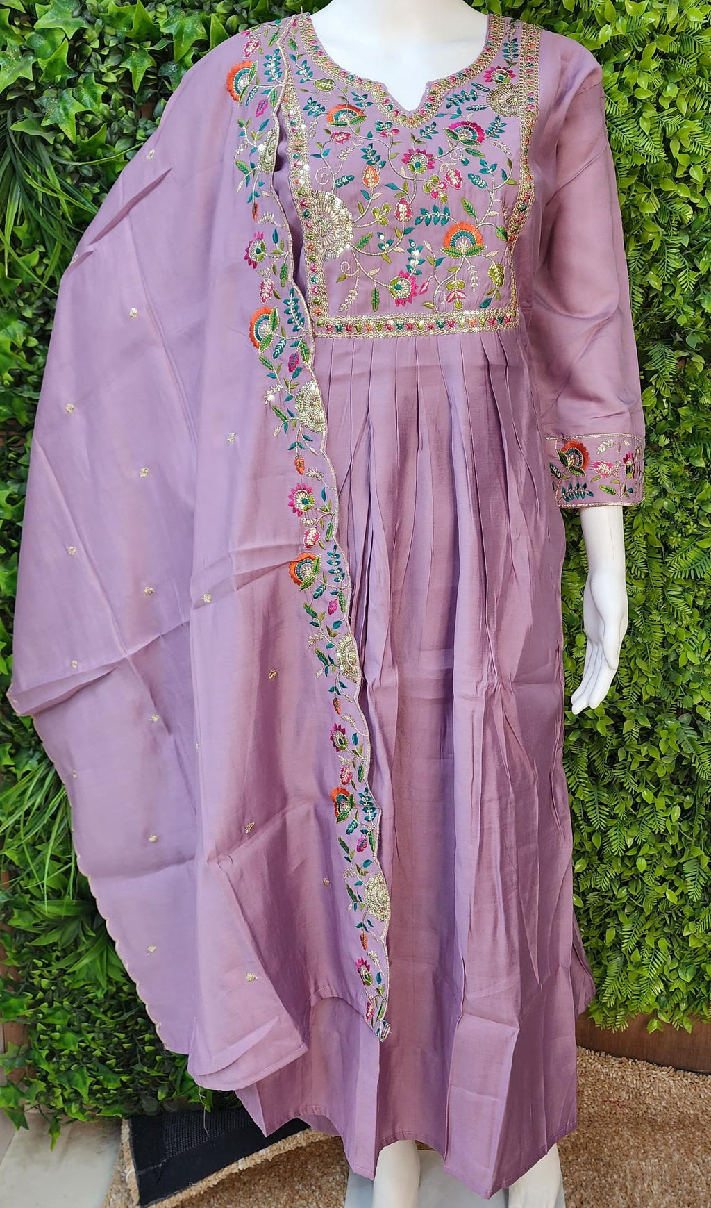 Plussize Umbrella Threadwork Dress