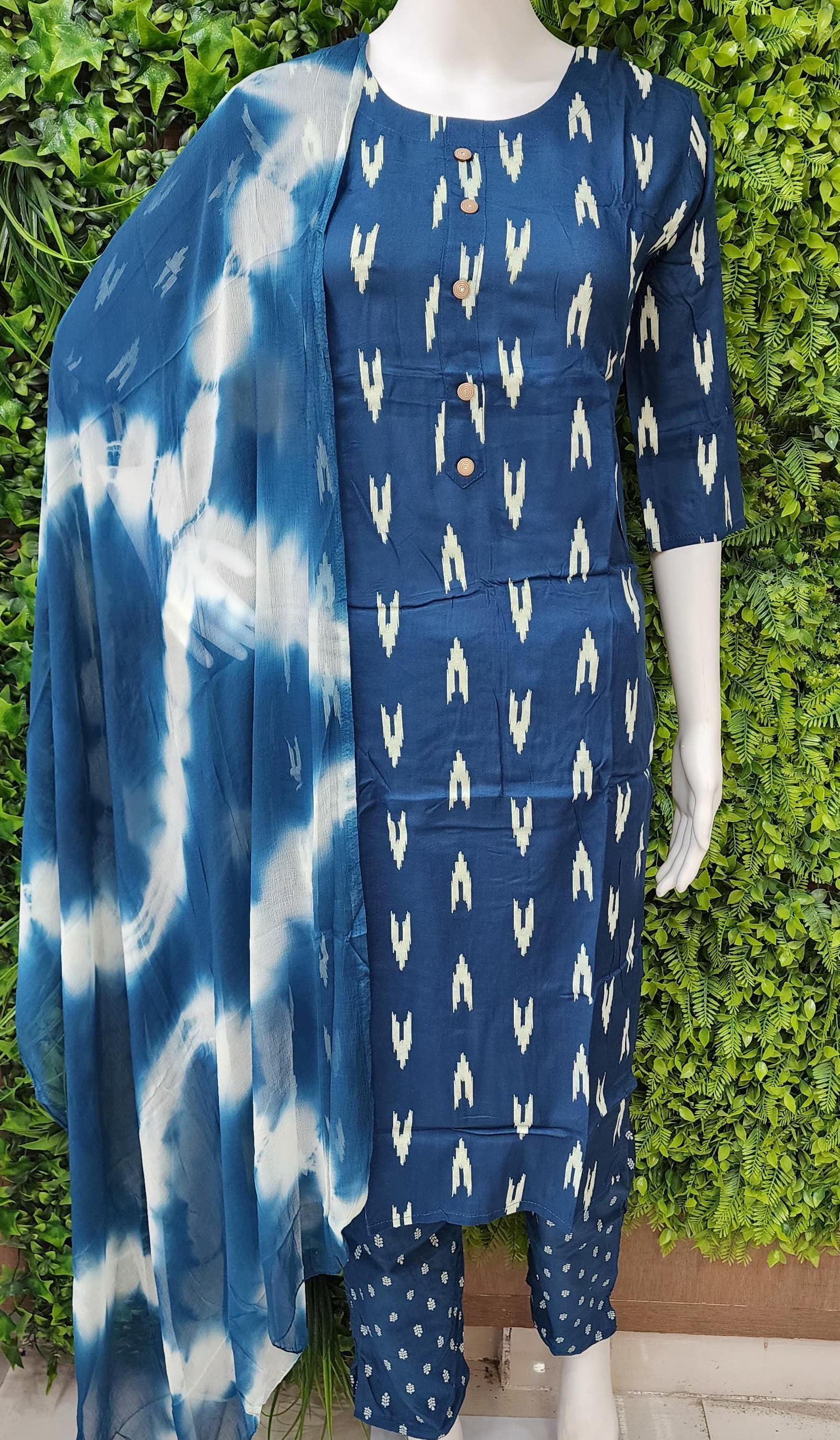 Rayon Ikkat Print Casualwear