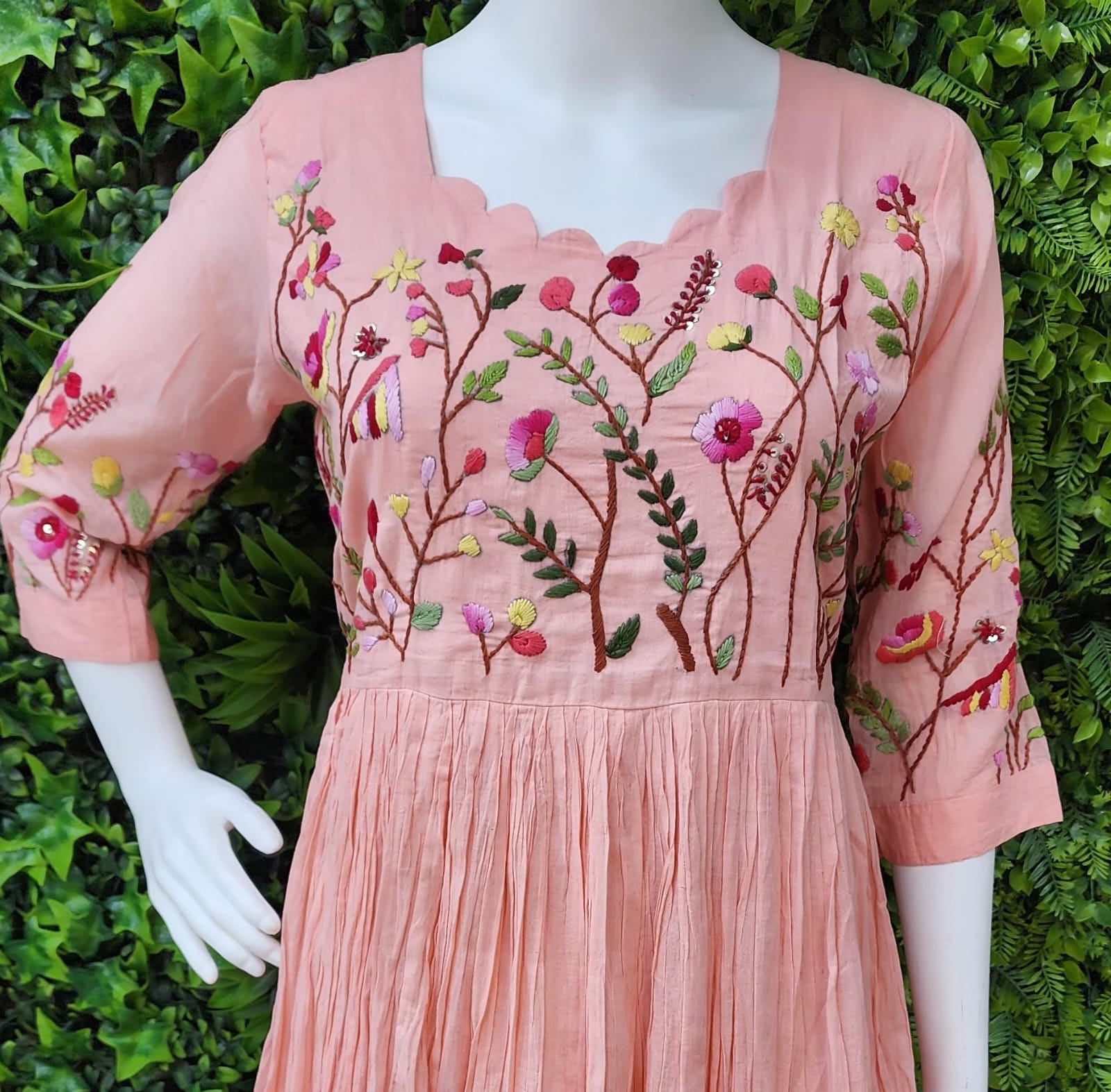 Pure Mulcotton Handloom Frock