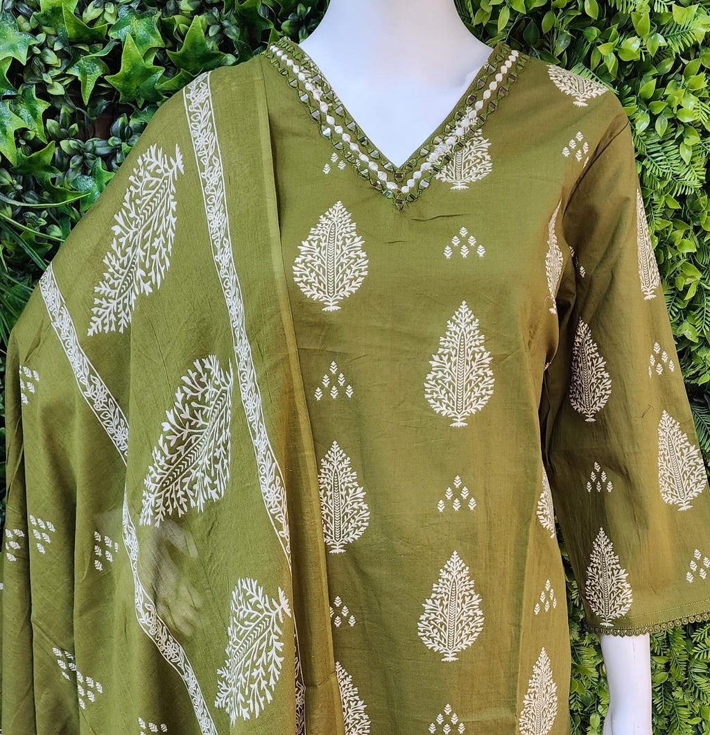 Plussize Jaipur Cottton Printed Dress