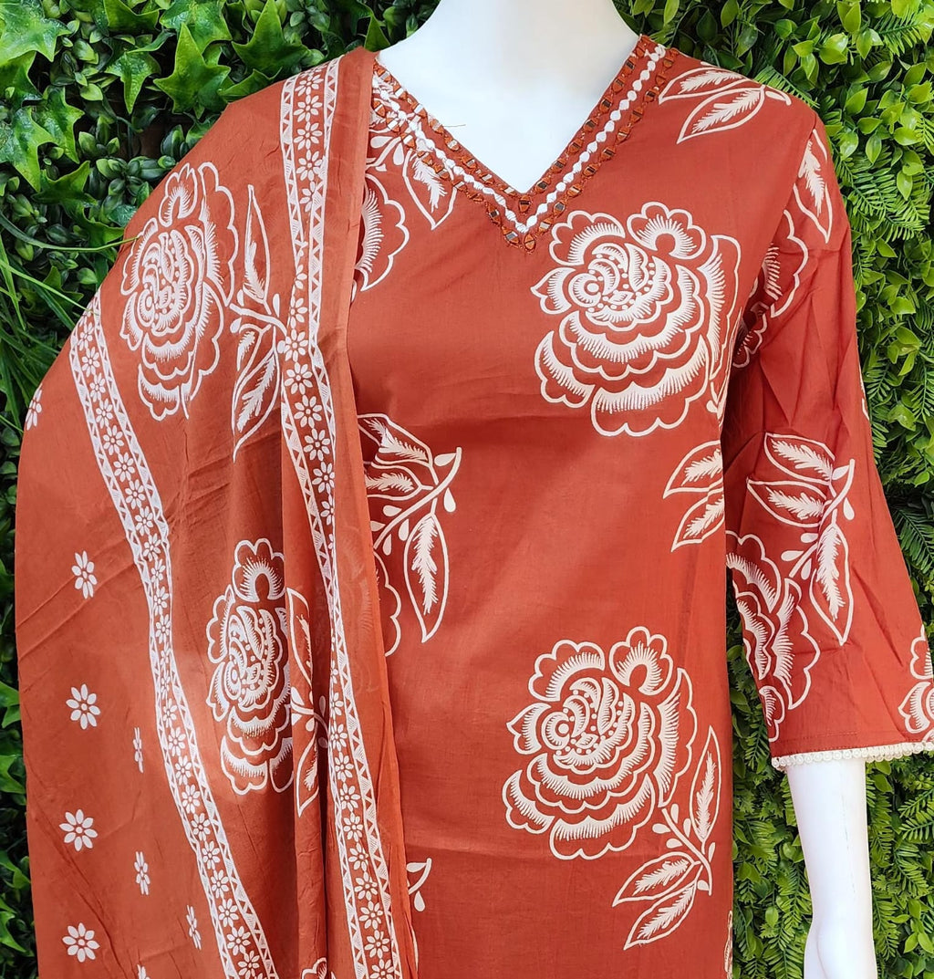 Plussize Jaipur Cotton Printed dress
