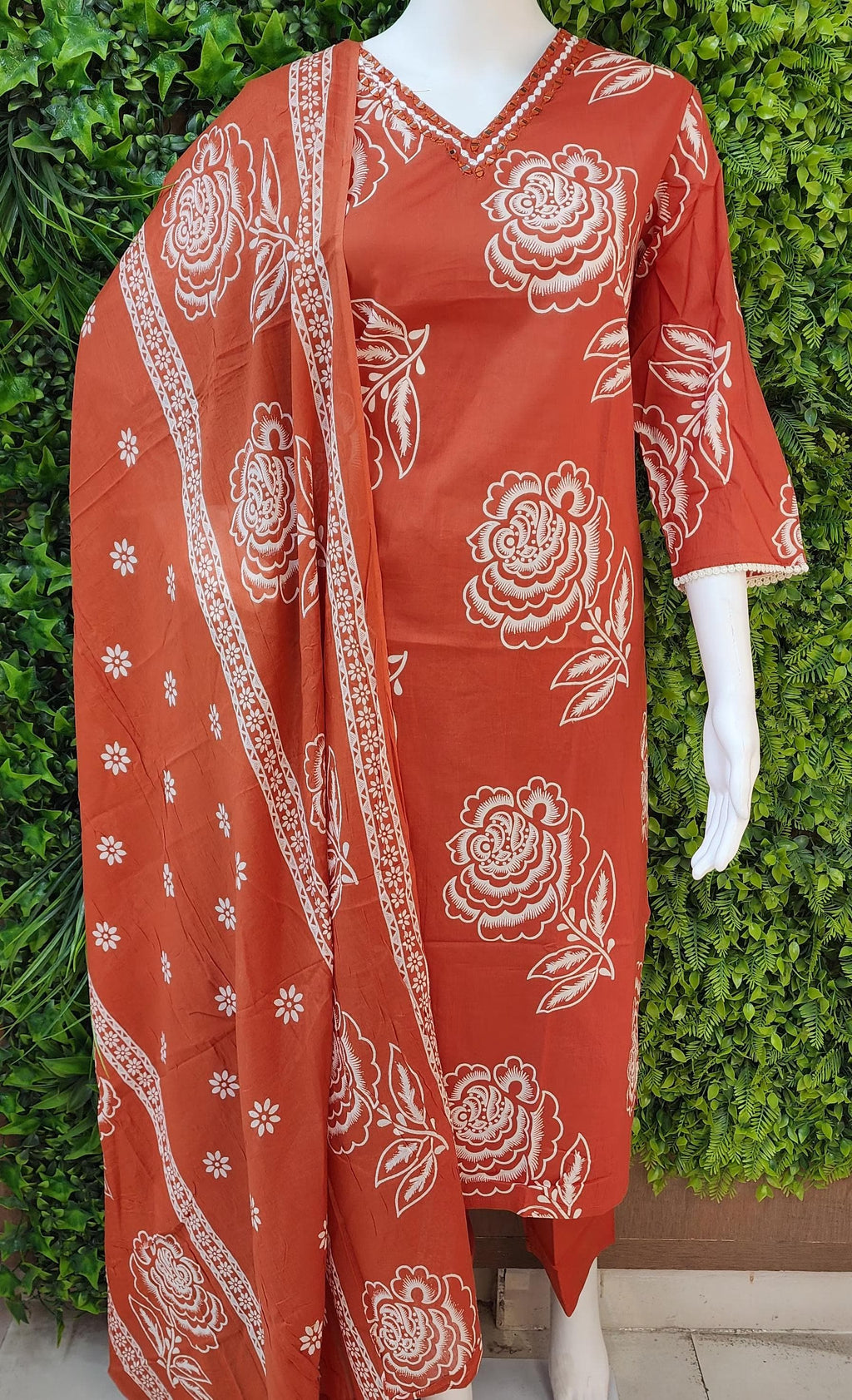 Plussize Jaipur Cotton Printed dress