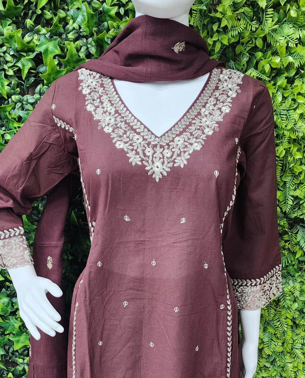 JaipurCotton Aline Threadwork Dress