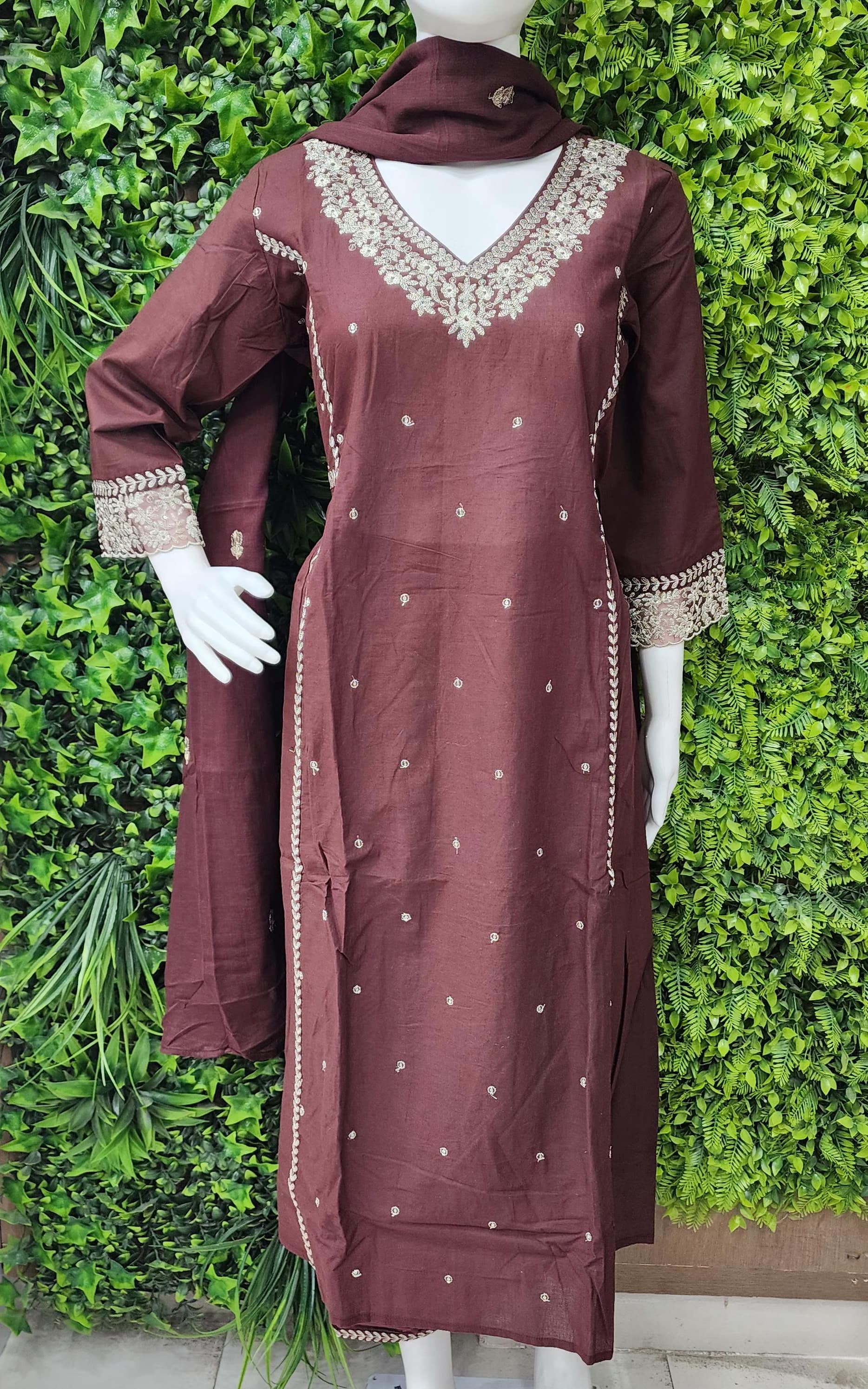 JaipurCotton Aline Threadwork Dress