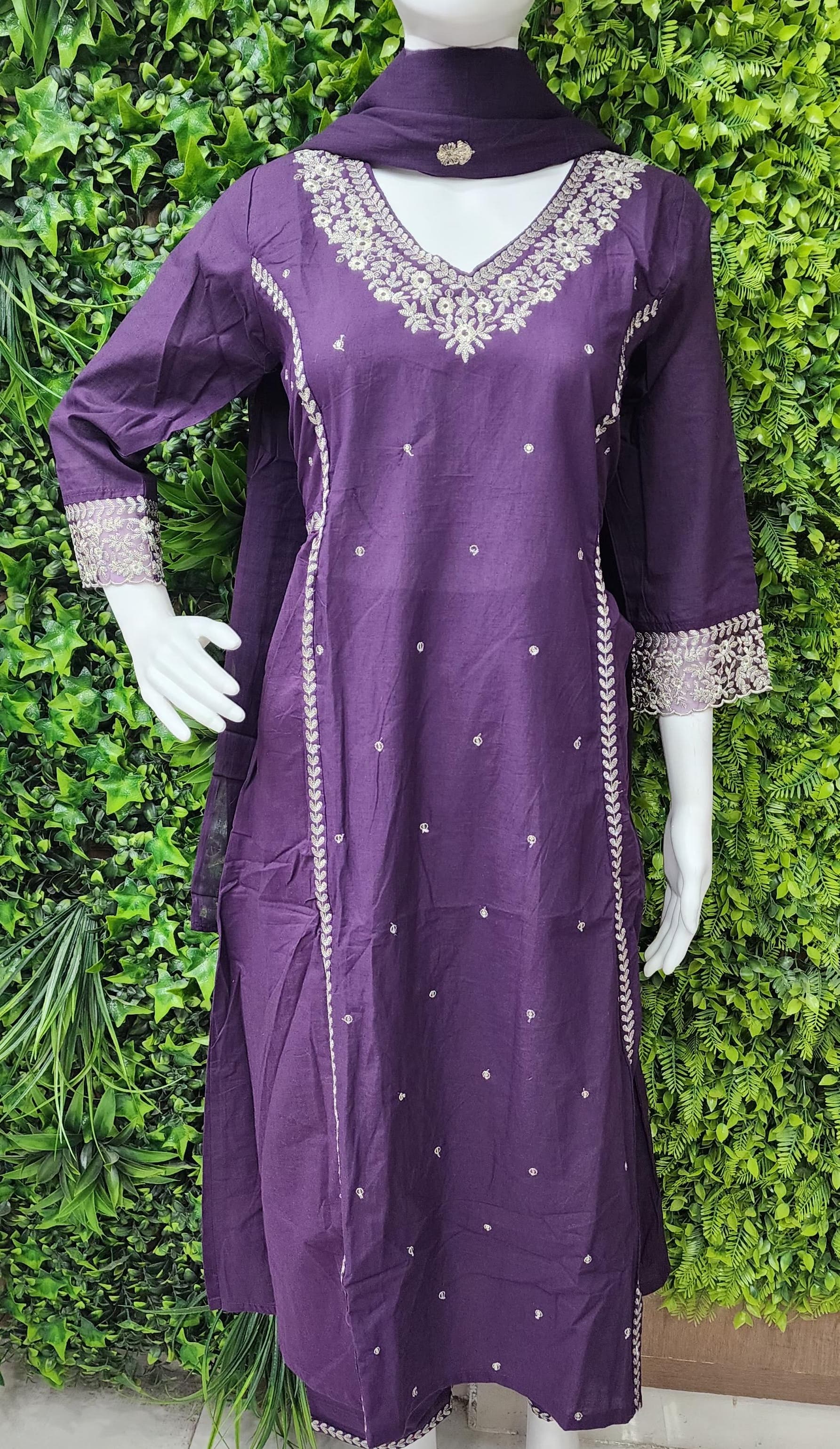 JaipurCotton Aline Threadwork Dress