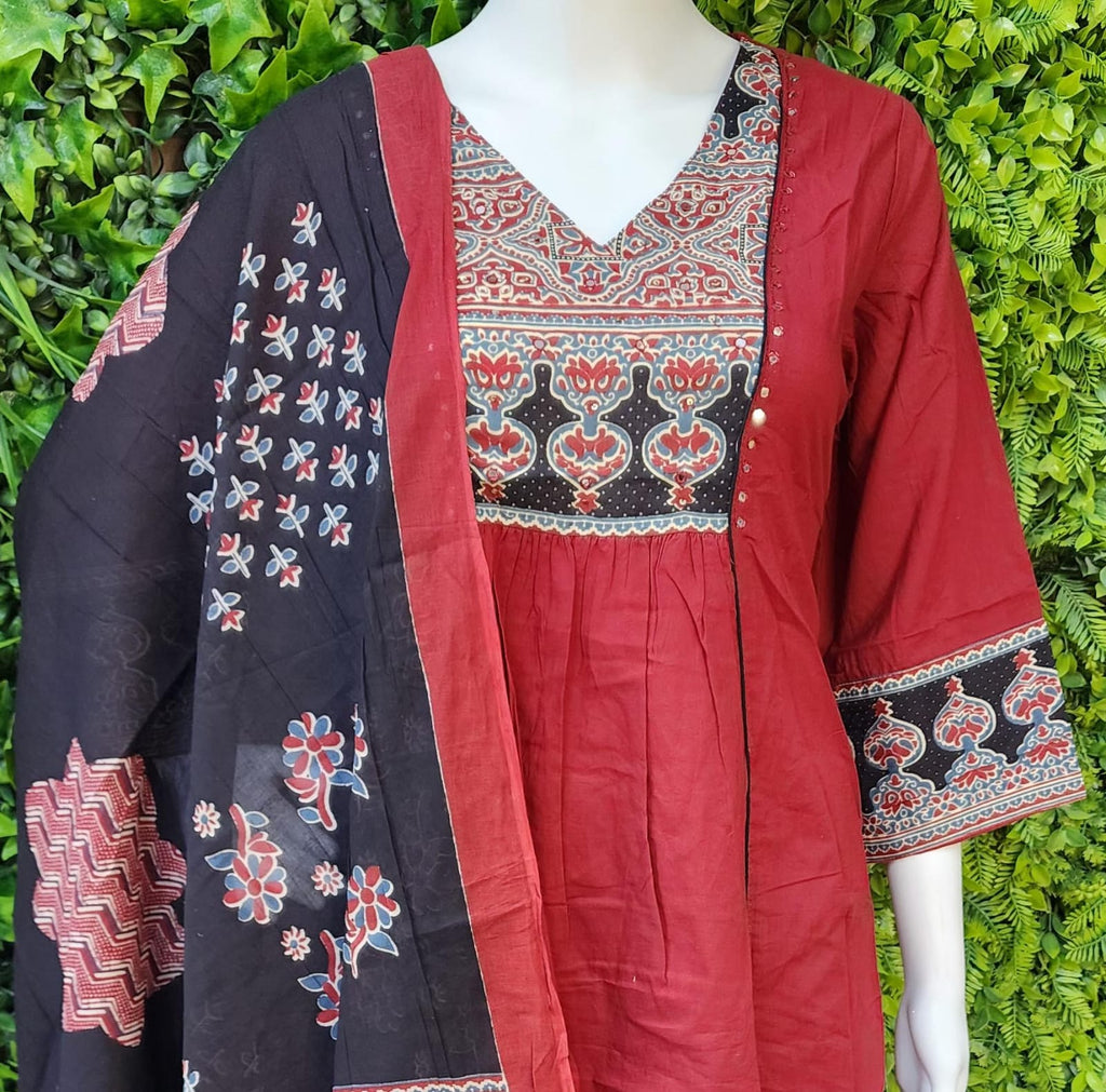 Cotton Ajrak Dress