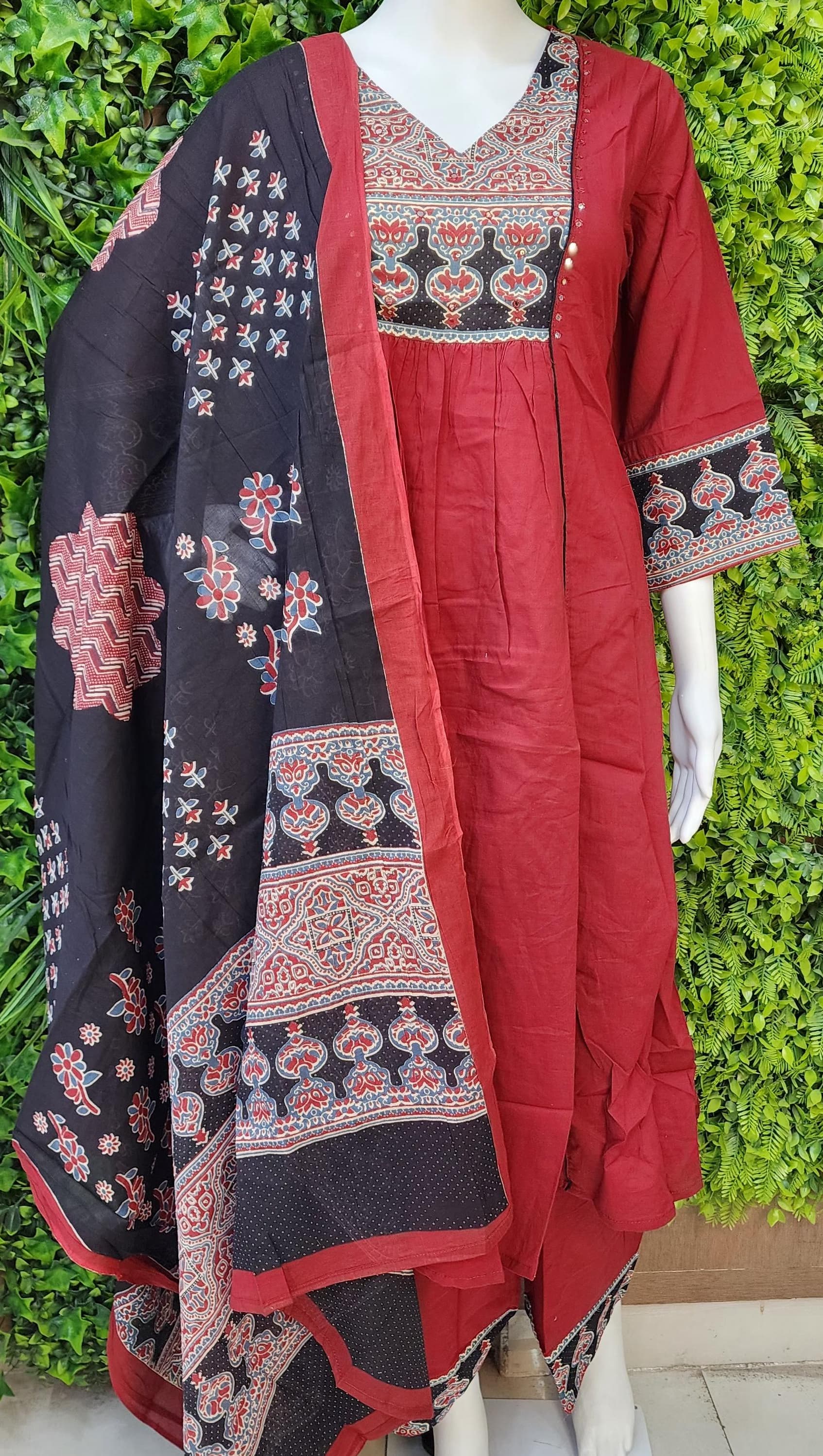 Cotton Ajrak Dress