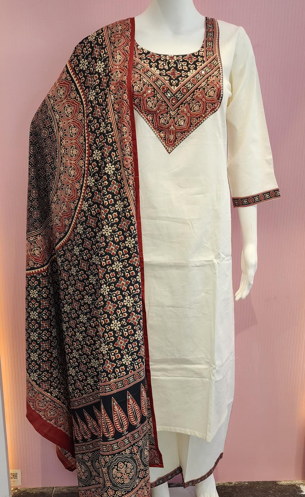 Premium Cotton Ajrak Dress
