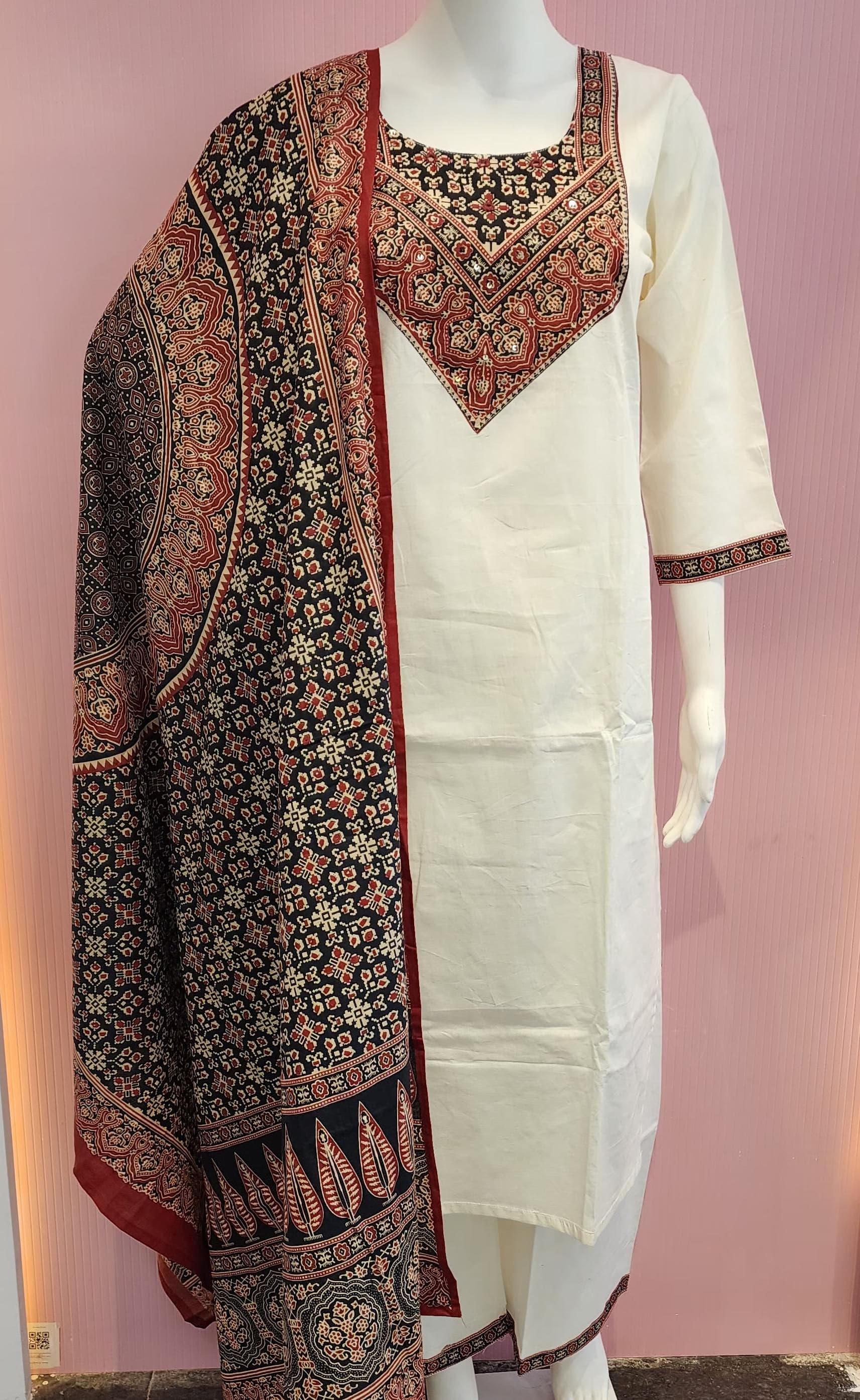 Premium Cotton Ajrak Dress
