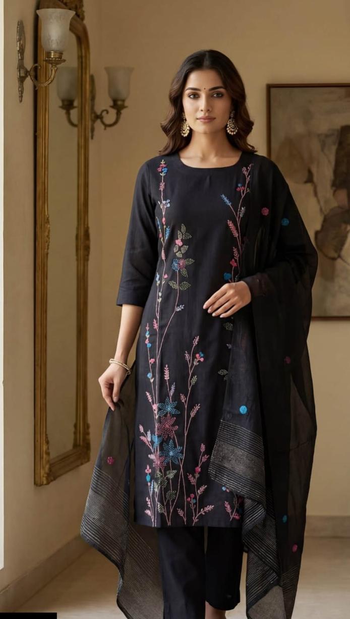 Designer Kantha Work Dress