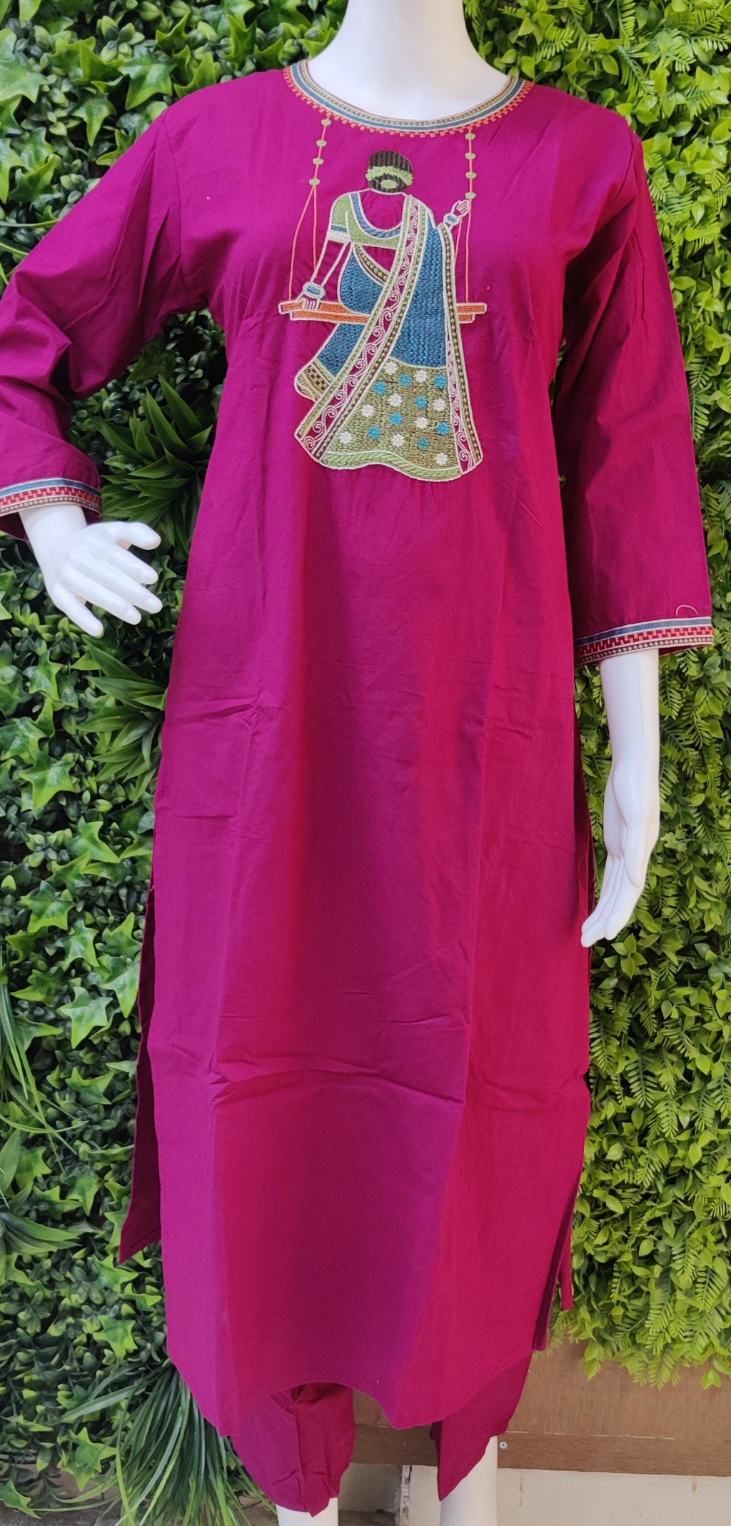 Cotton Designer Threadwork 2pc