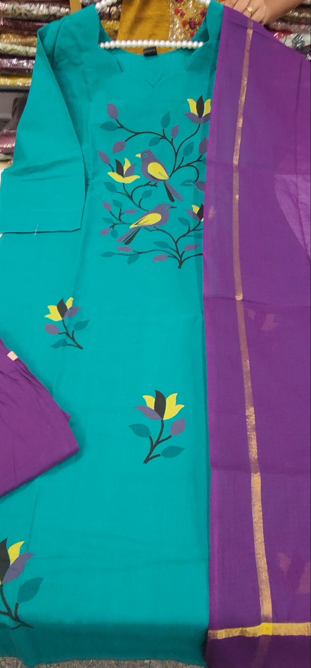 Cotton Brush Painting Dress