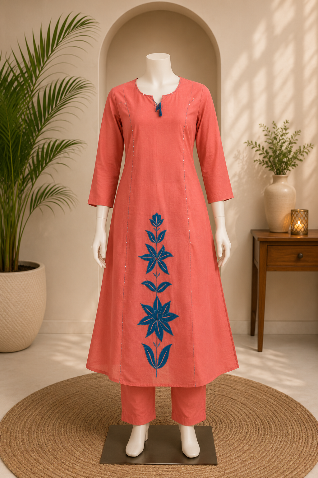 Dhabu Cotton Aline 2pc