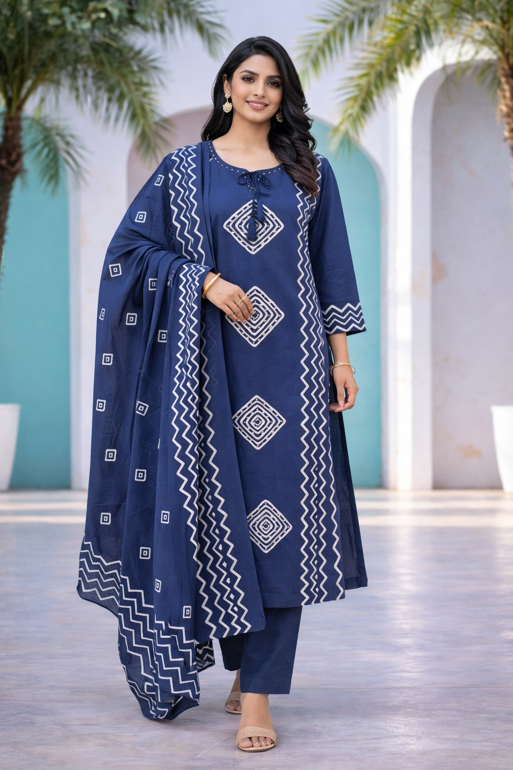 Printed JaipurCotton Dress