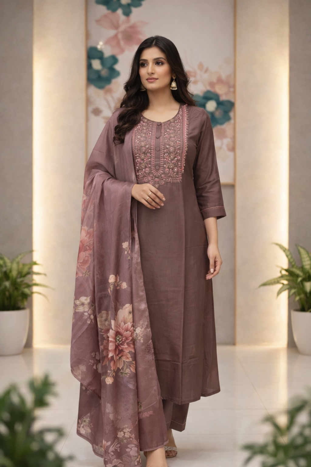 Linen handwork Kurtaset WC375