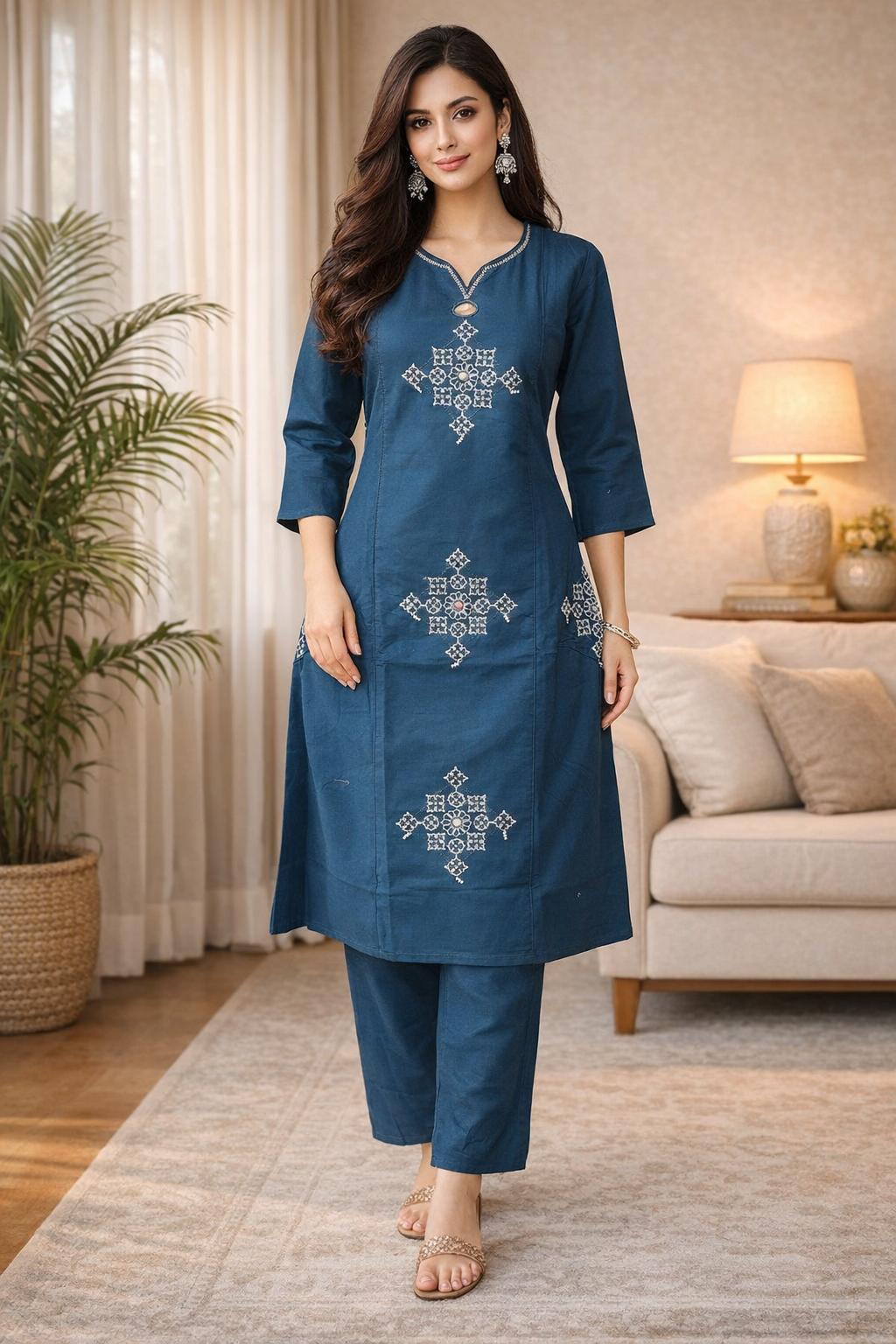 Jaipur Cotton Threadwork 2pc