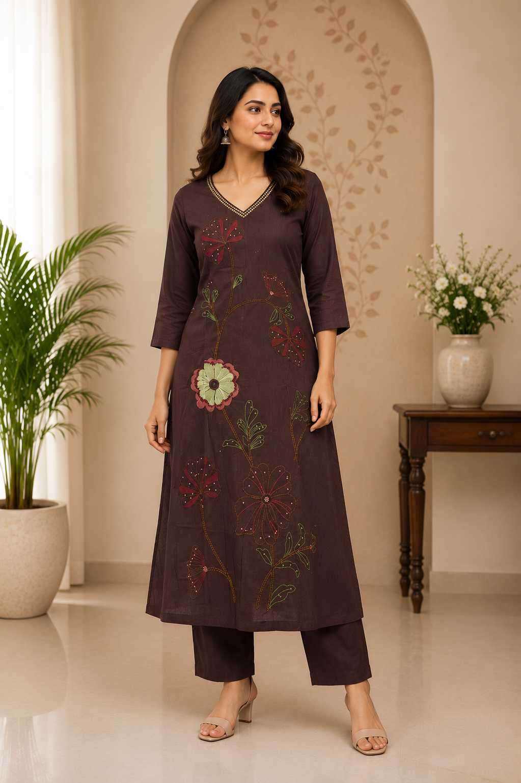Cotton Threadwork 2pc Set