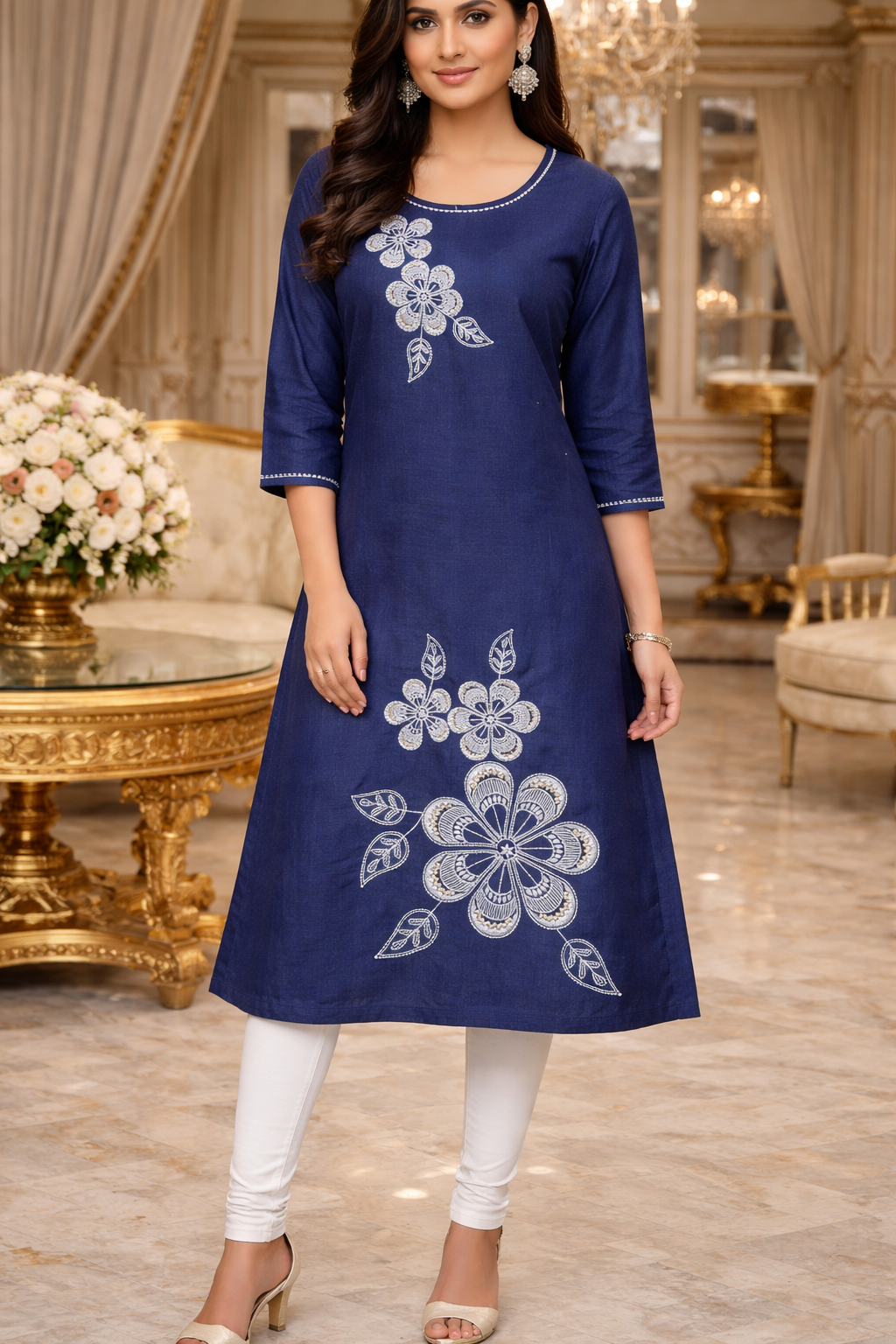 Cotton Threadwork Designer Kurti