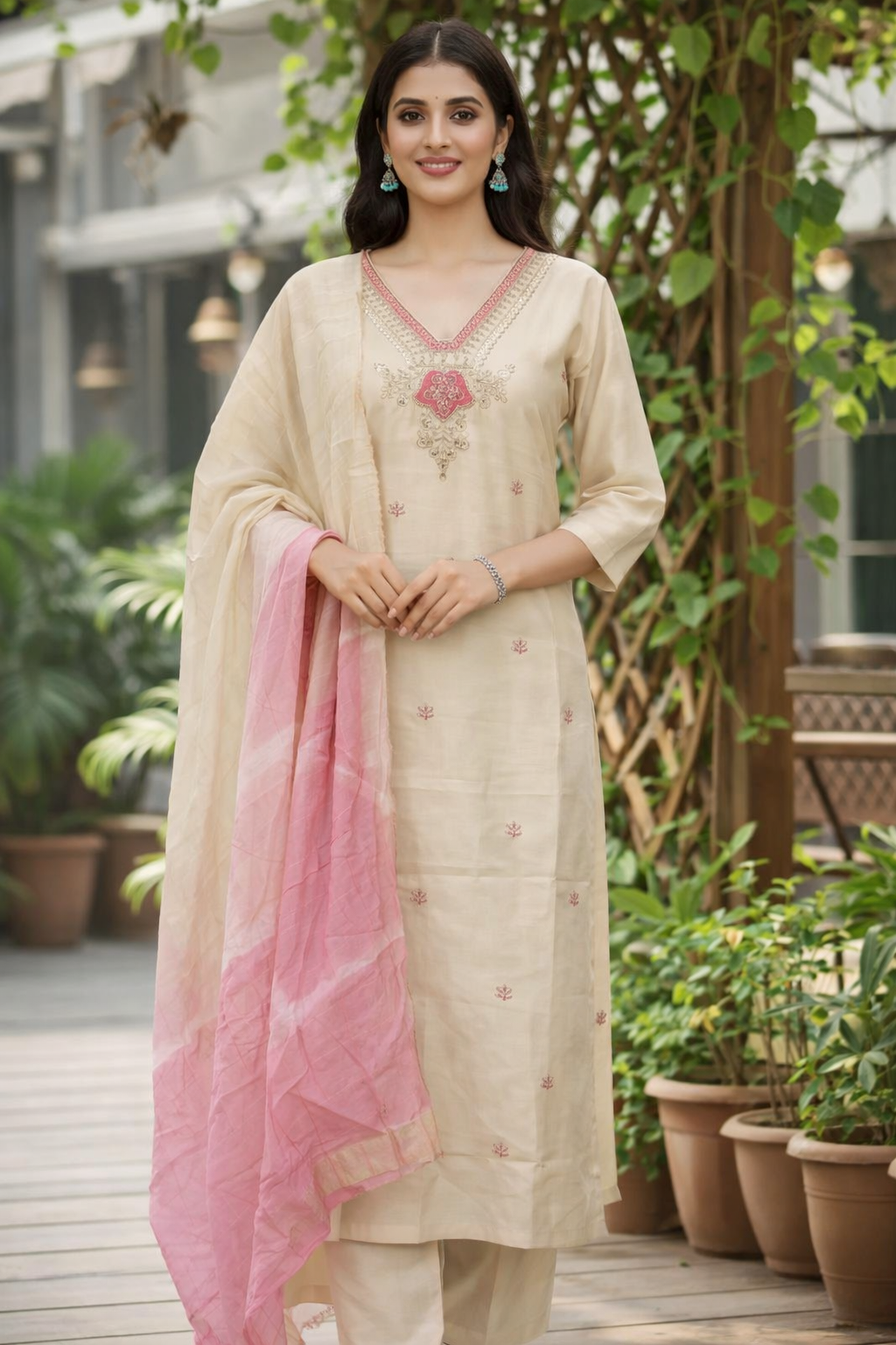 Roman Silk Semi Partywear