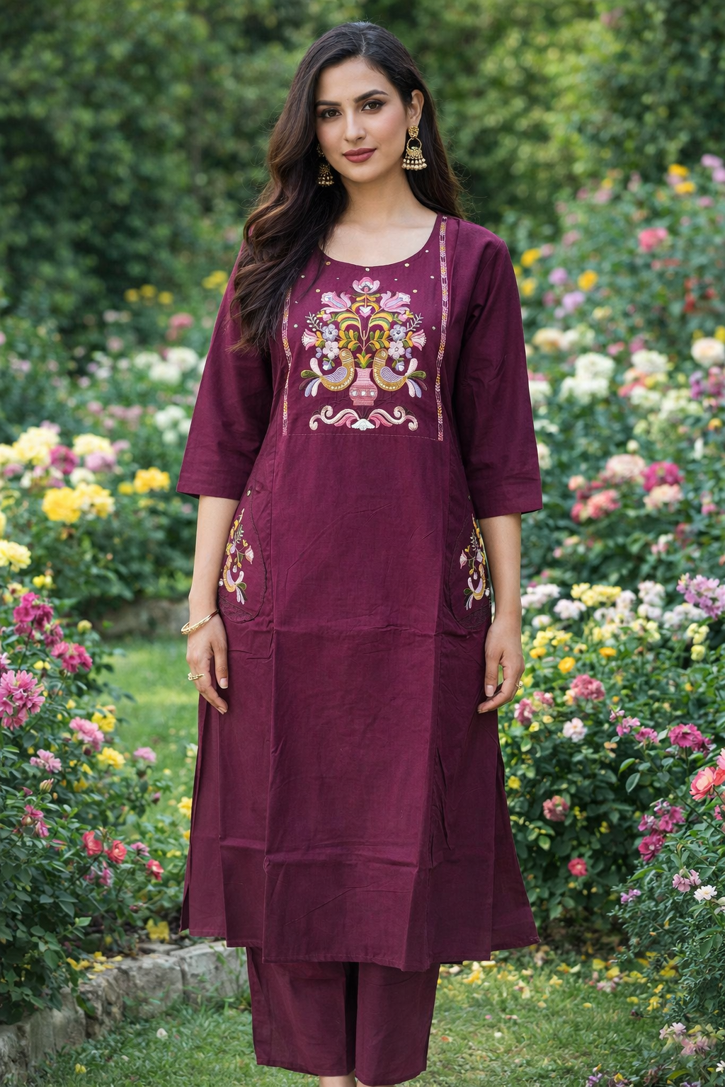 Jaipur Cotton Threadwork 2pc